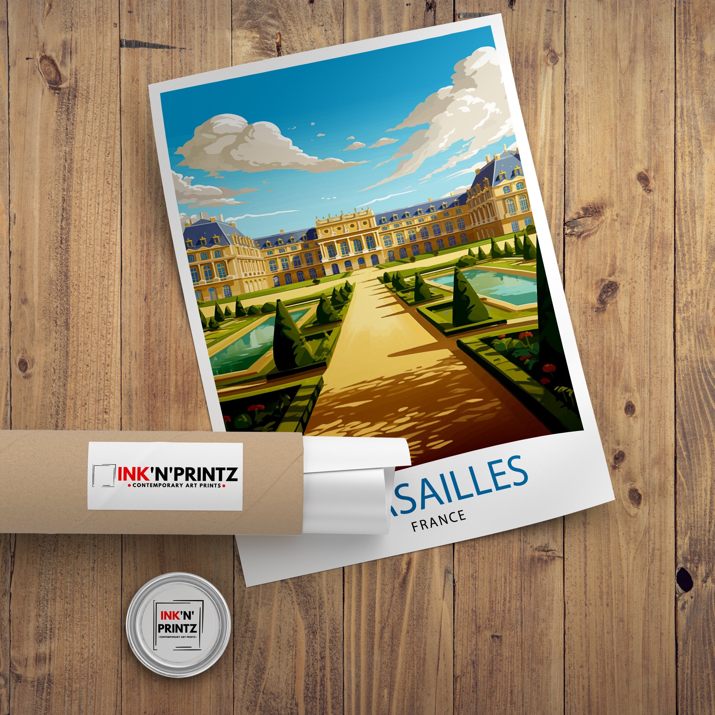 Versailles France Travel Print Versailles Wall Decor Versailles Poster France Travel Prints Versailles Art Print Versailles Illustration