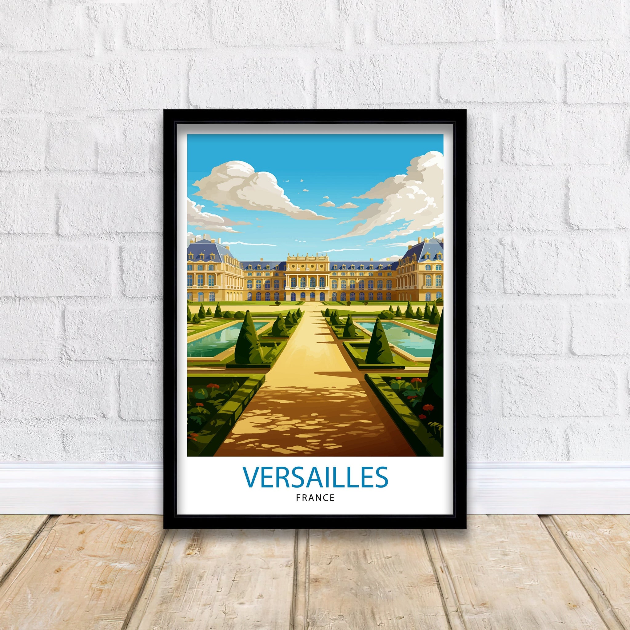 Versailles France Travel Print Versailles Wall Decor Versailles Poster France Travel Prints Versailles Art Print Versailles Illustration