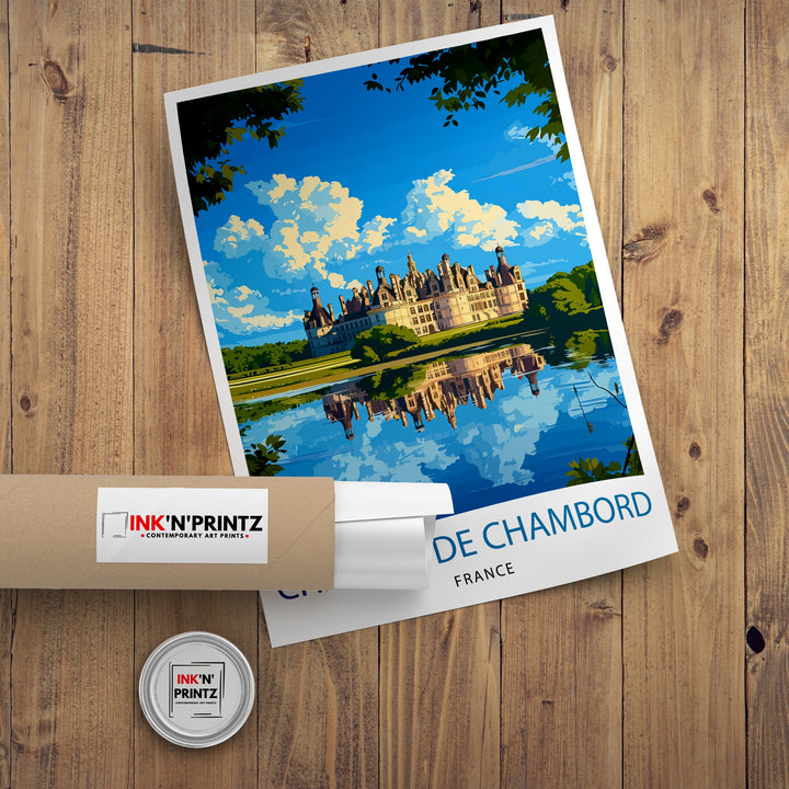 Château de Chambord Poster Loire Valley Castle Art French Renaissance Architecture Poster Historic France