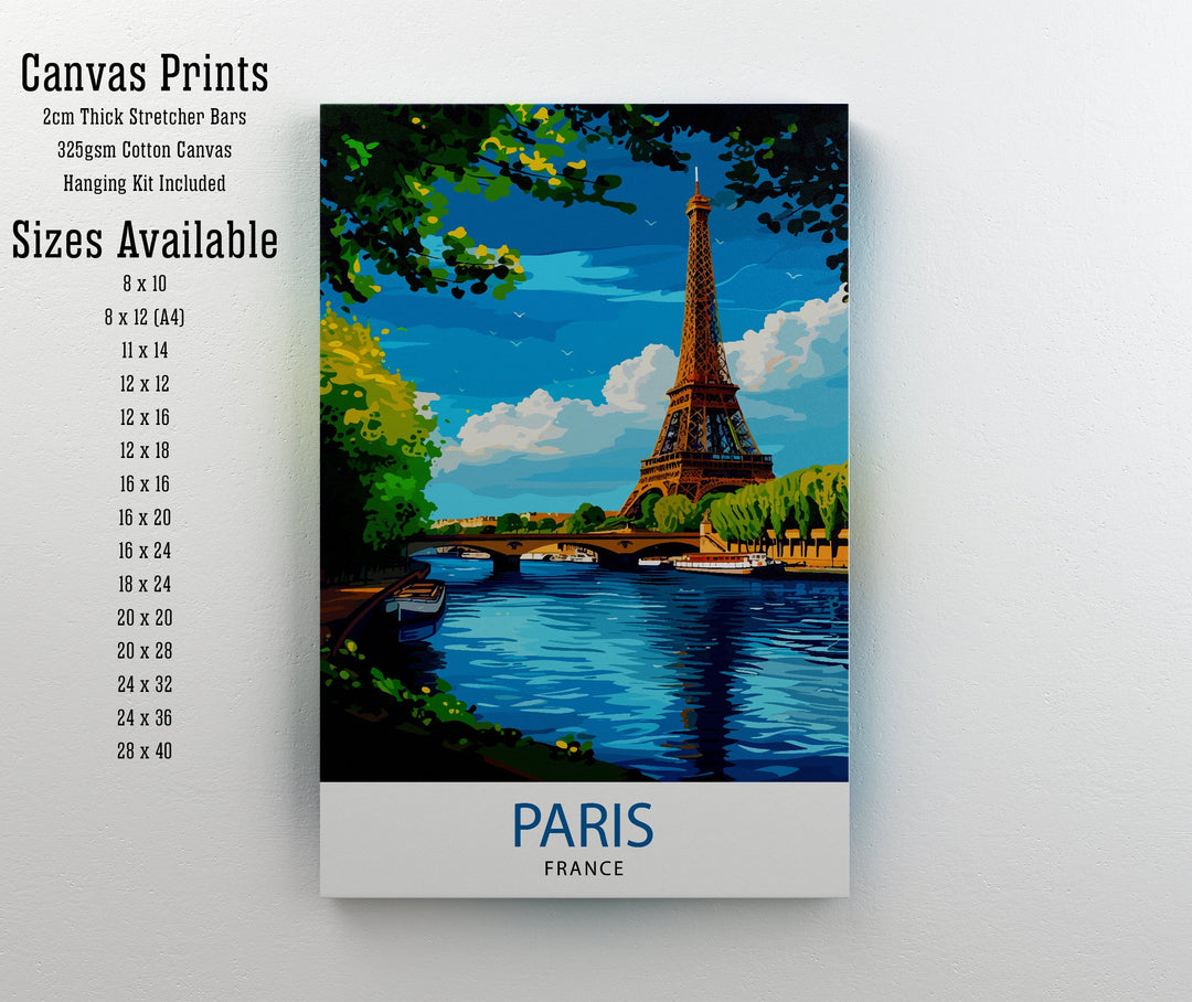 Paris France Travel Poster Paris Wall Art Eiffel Tower Art France Travel Poster Paris Home Decor French Illustration Parisian Art Poster