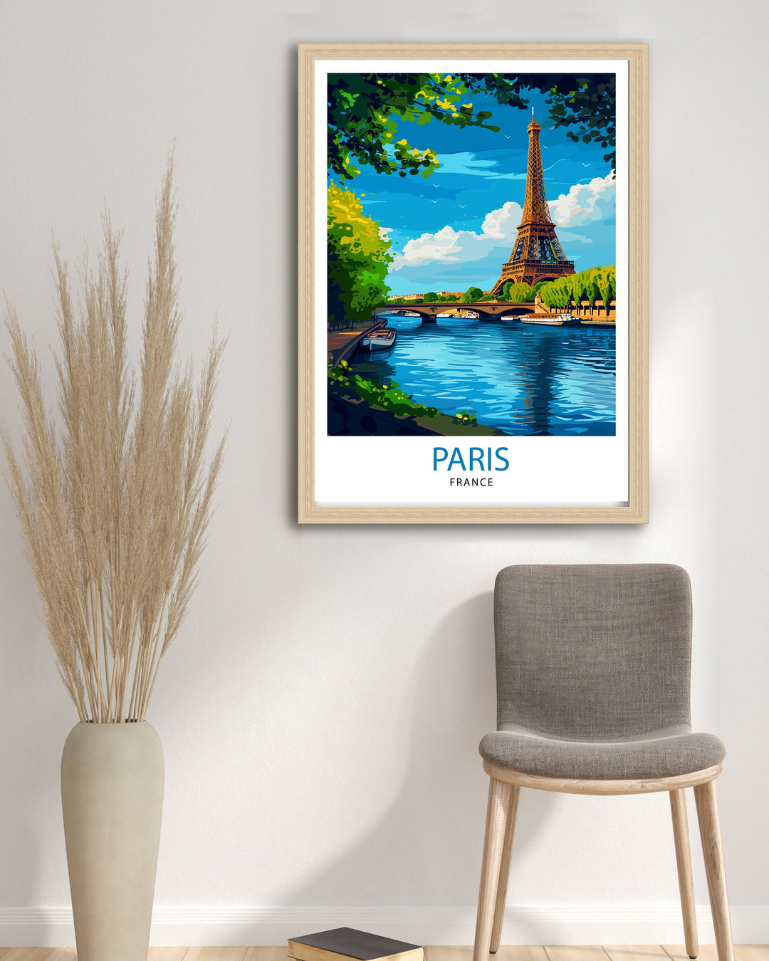 Paris France Travel Poster Paris Wall Art Eiffel Tower Art France Travel Poster Paris Home Decor French Illustration Parisian Art Poster