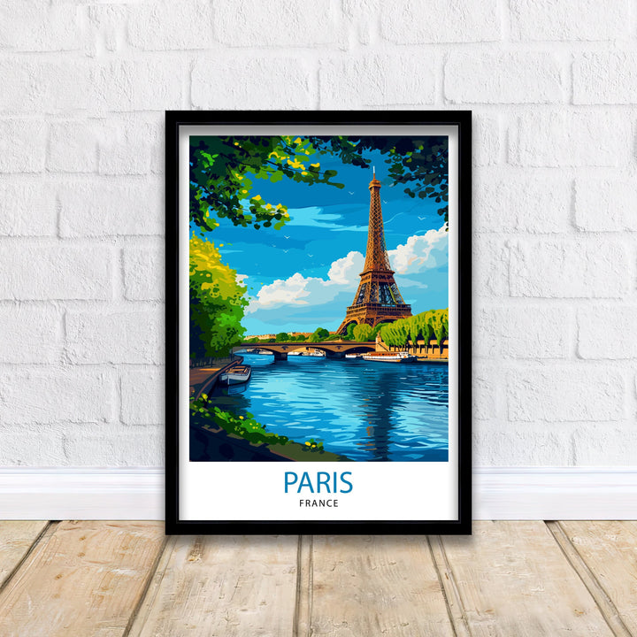 Paris France Travel Poster Paris Wall Art Eiffel Tower Art France Travel Poster Paris Home Decor French Illustration Parisian Art Poster