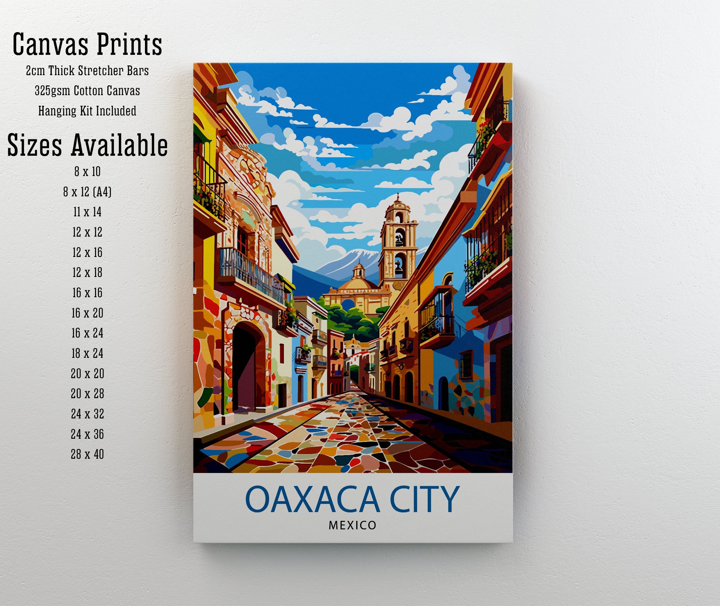 Oaxaca Mexico Travel Print Oaxaca Wall Decor Oaxaca Home Living Decor Oaxaca Mexico Illustration Travel Poster Gift for Oaxaca Mexico Home