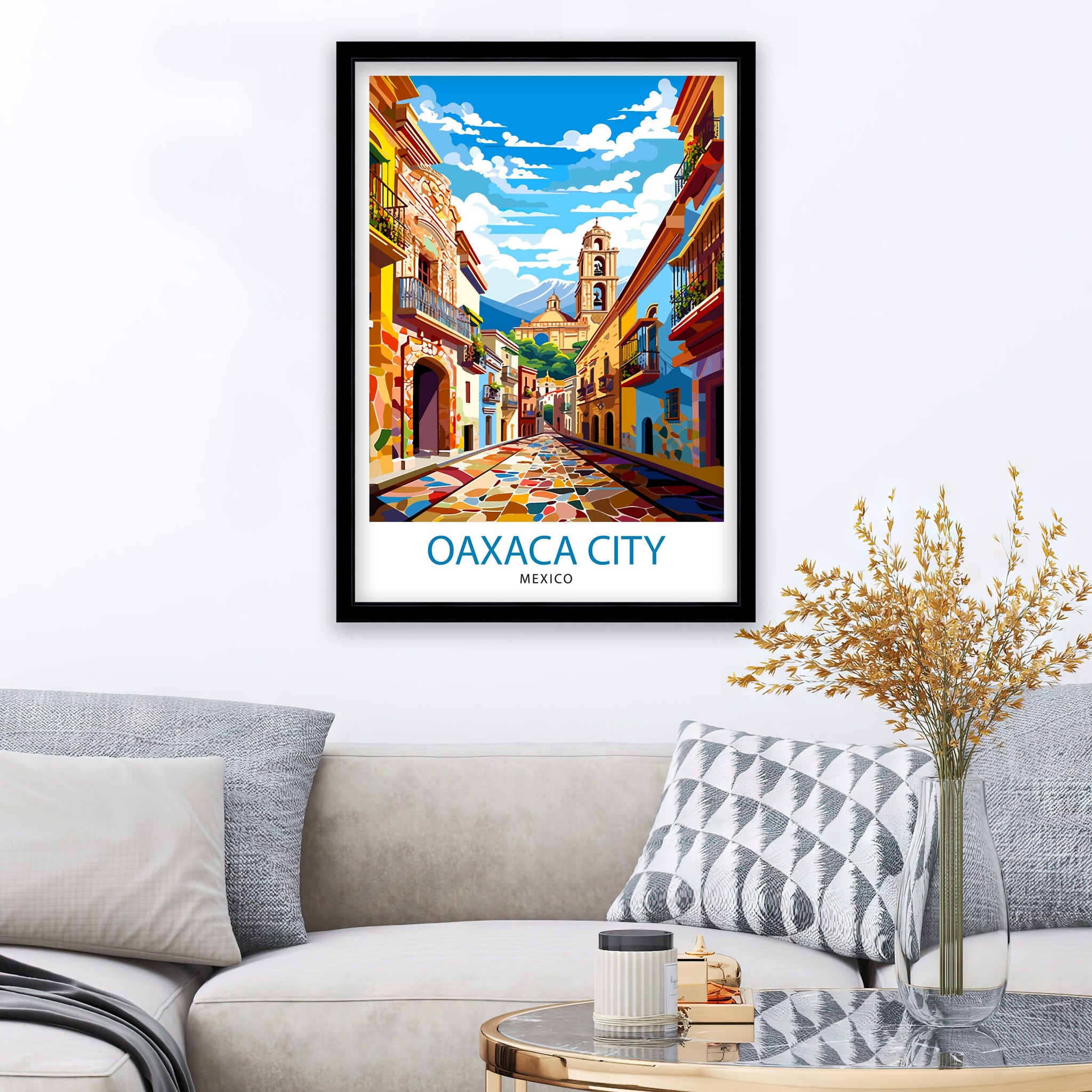 Oaxaca Mexico Travel Print Oaxaca Wall Decor Oaxaca Home Living Decor Oaxaca Mexico Illustration Travel Poster Gift for Oaxaca Mexico Home