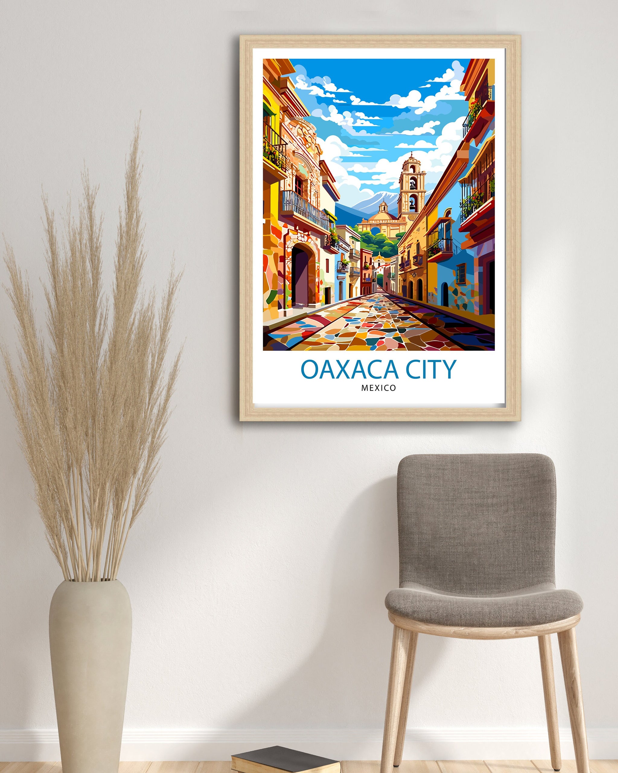 Oaxaca Mexico Travel Print Oaxaca Wall Decor Oaxaca Home Living Decor Oaxaca Mexico Illustration Travel Poster Gift for Oaxaca Mexico Home