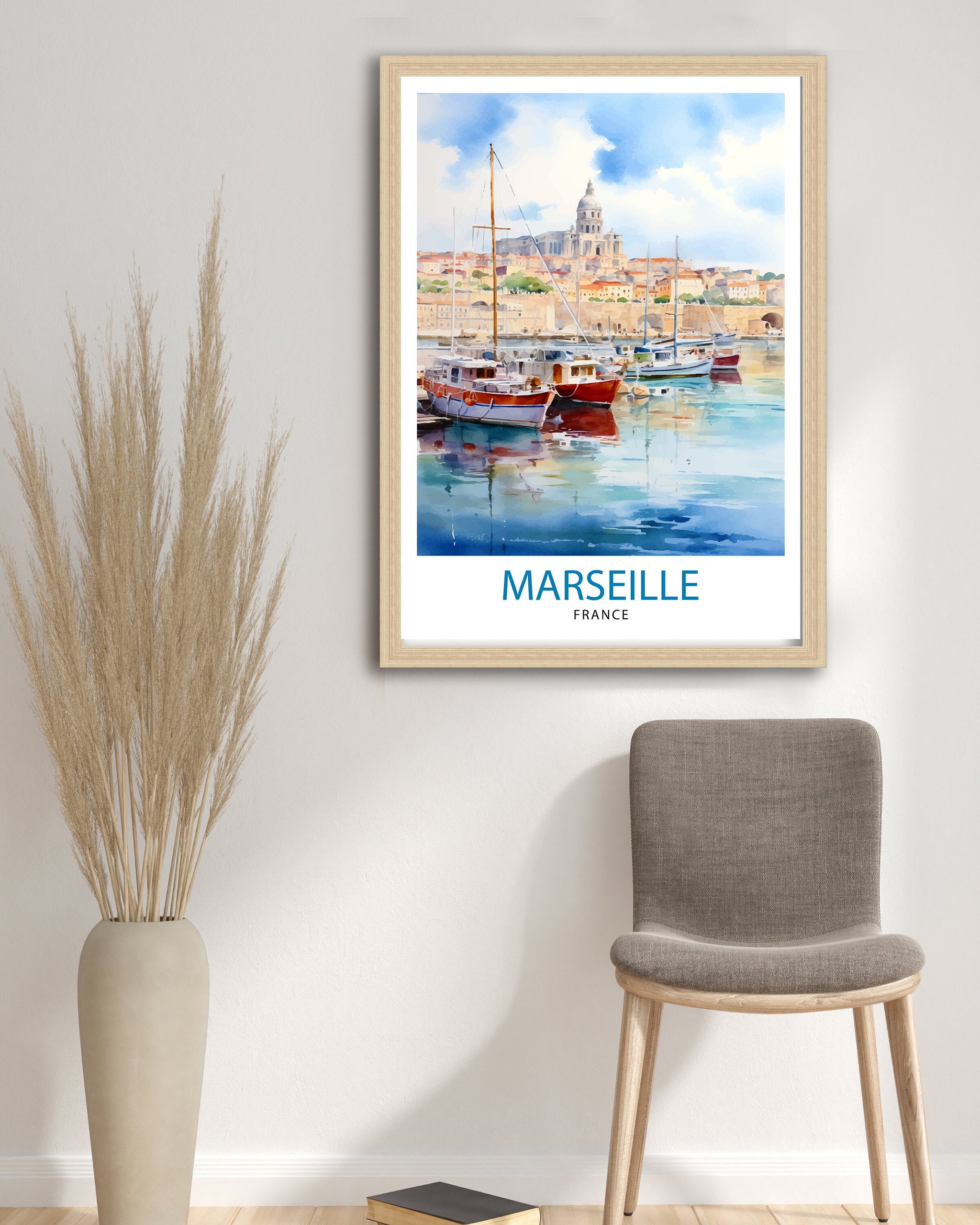 Marseille France Travel Print Marseille Wall Decor Marseille Poster France Travel Prints Marseille Art Print Marseille Illustration