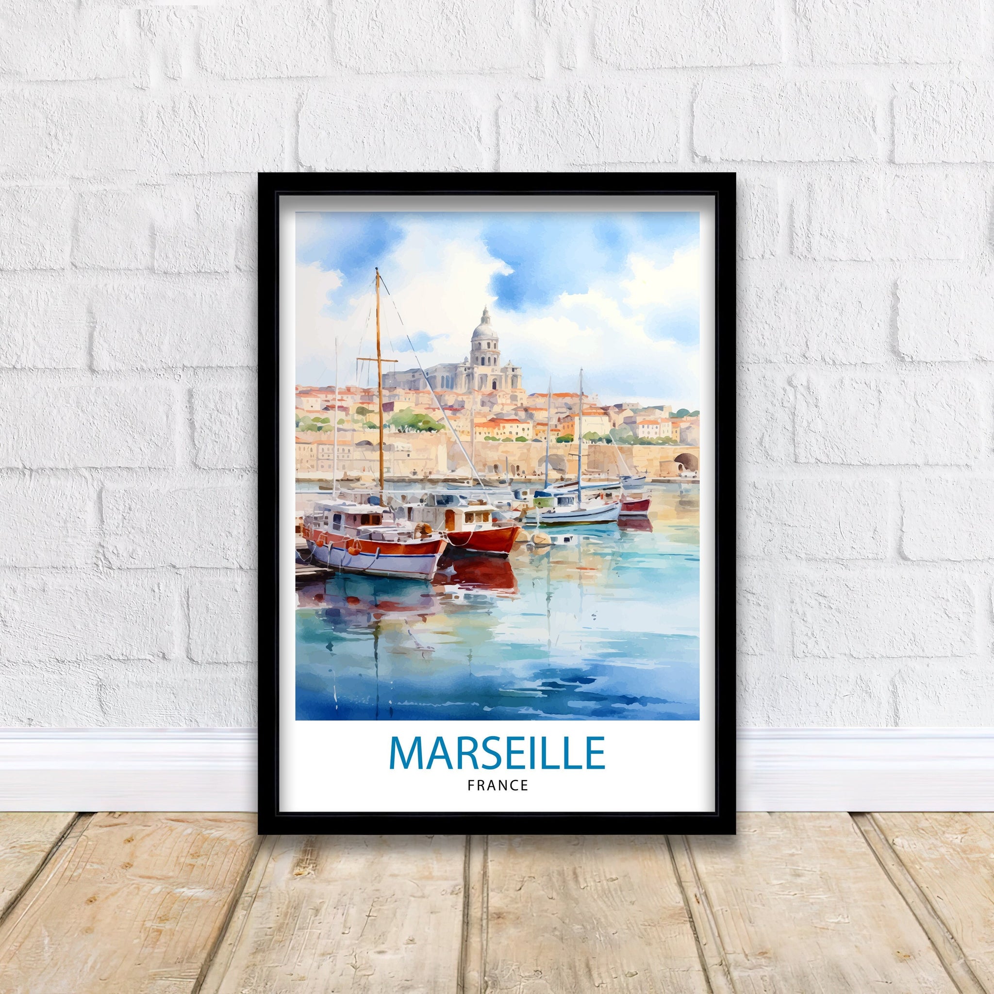 Marseille France Travel Print Marseille Wall Decor Marseille Poster France Travel Prints Marseille Art Print Marseille Illustration