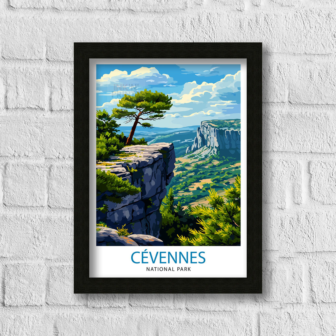 Cevennes National Park Poster French Wilderness Art Cevennes Landscape Poster France Nature