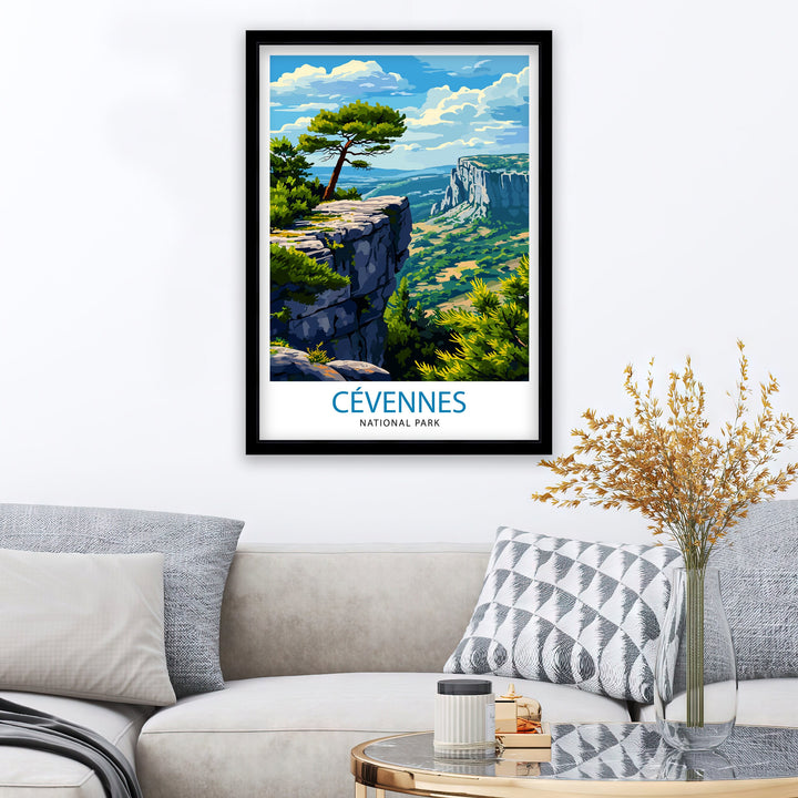 Cevennes National Park Poster French Wilderness Art Cevennes Landscape Poster France Nature