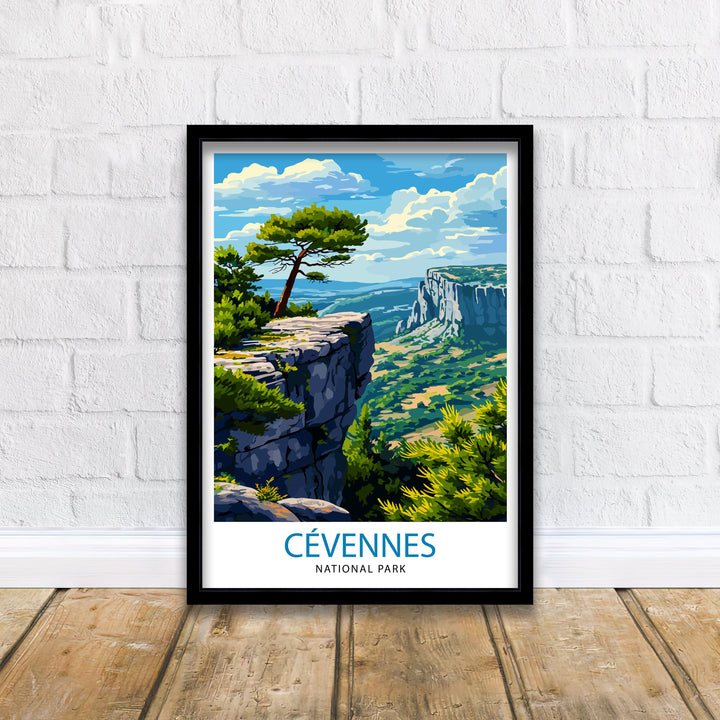 Cevennes National Park Poster French Wilderness Art Cevennes Landscape Poster France Nature