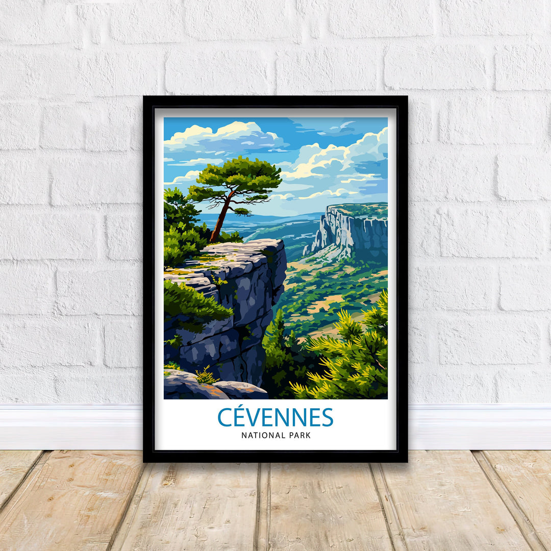 Cevennes National Park Poster French Wilderness Art Cevennes Landscape Poster France Nature