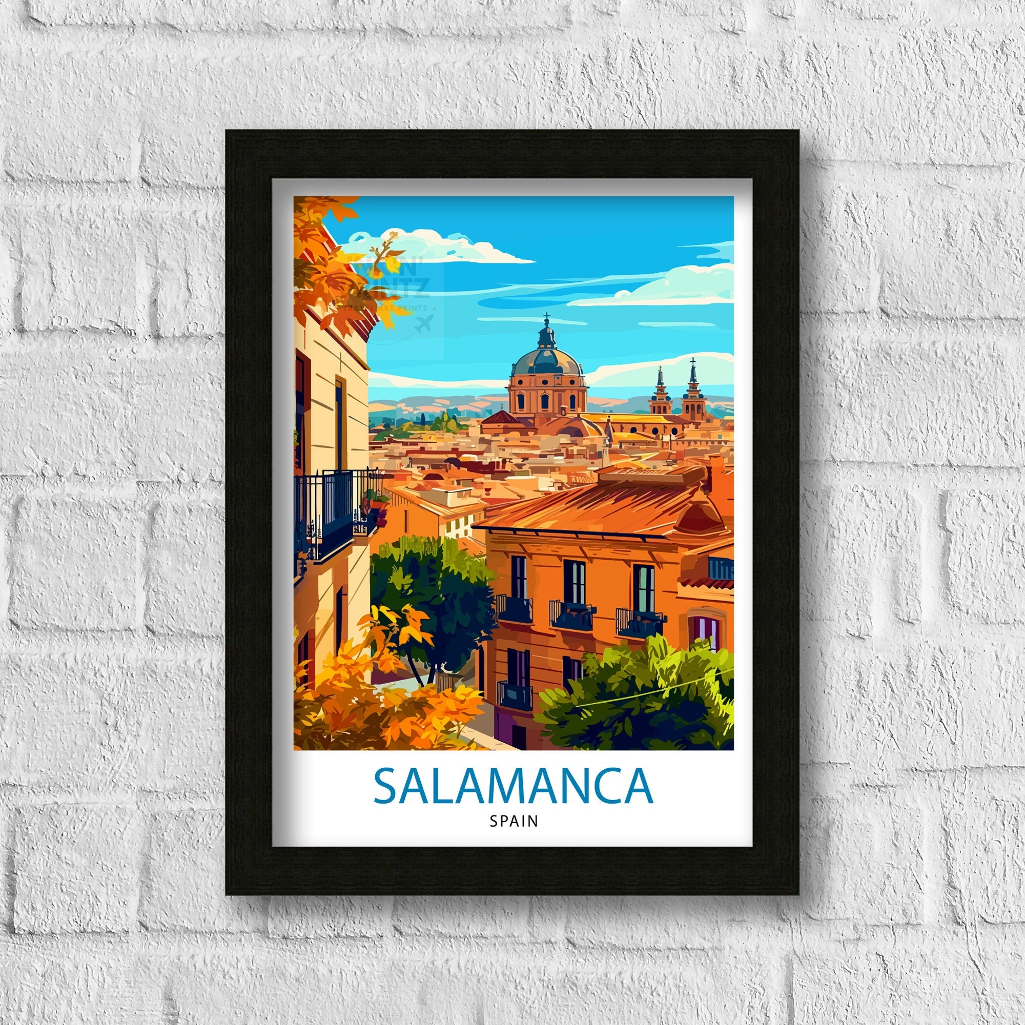 Salamanca Spain Travel Print | Salamanca Wall Art | Salamanca Illustration | Spain Travel Poster | Salamanca Gift | Spain Home Decor