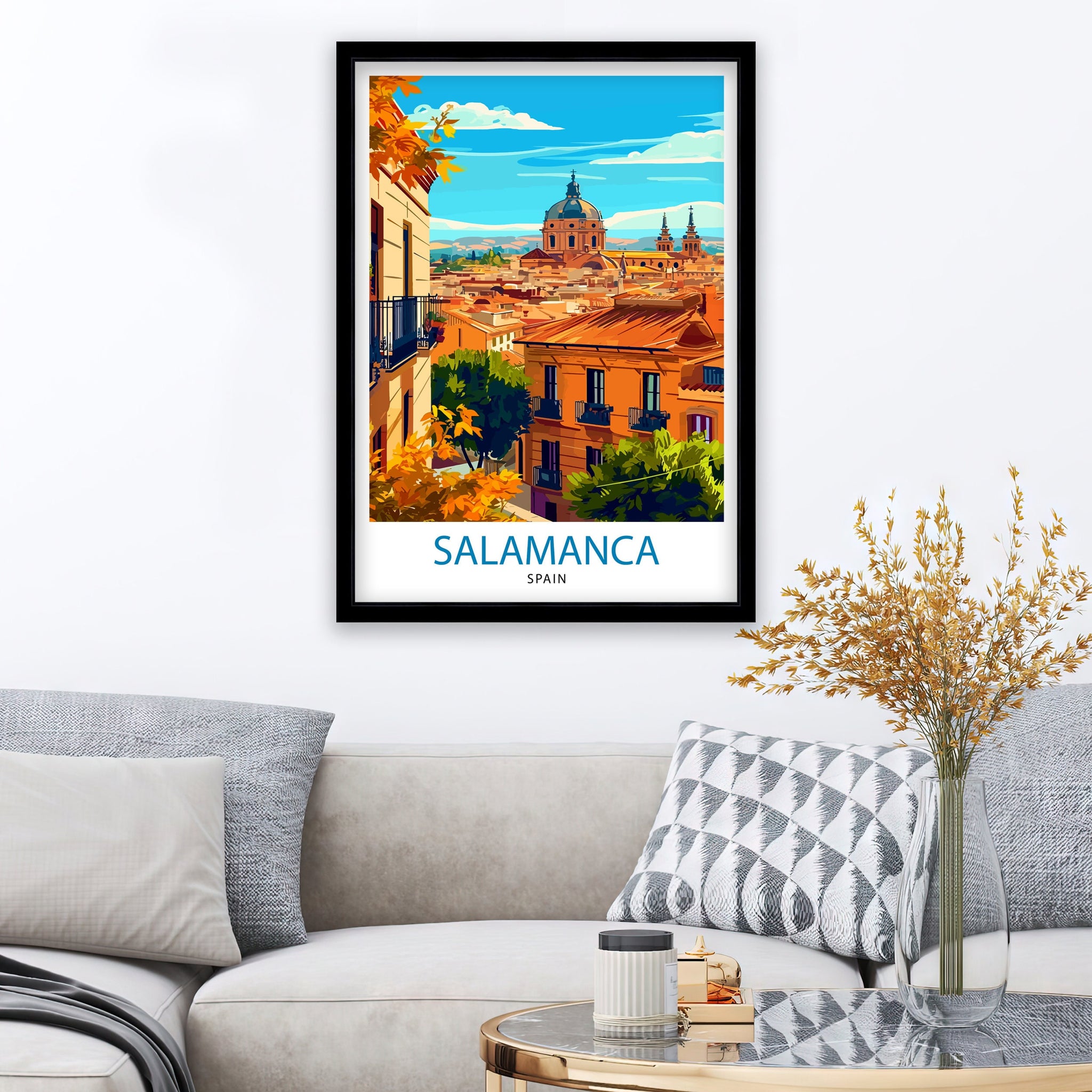 Salamanca Spain Travel Print | Salamanca Wall Art | Salamanca Illustration | Spain Travel Poster | Salamanca Gift | Spain Home Decor