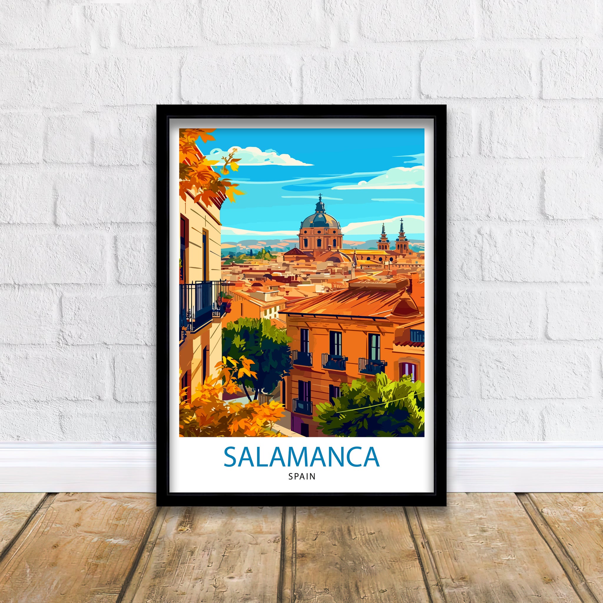 Salamanca Spain Travel Print | Salamanca Wall Art | Salamanca Illustration | Spain Travel Poster | Salamanca Gift | Spain Home Decor