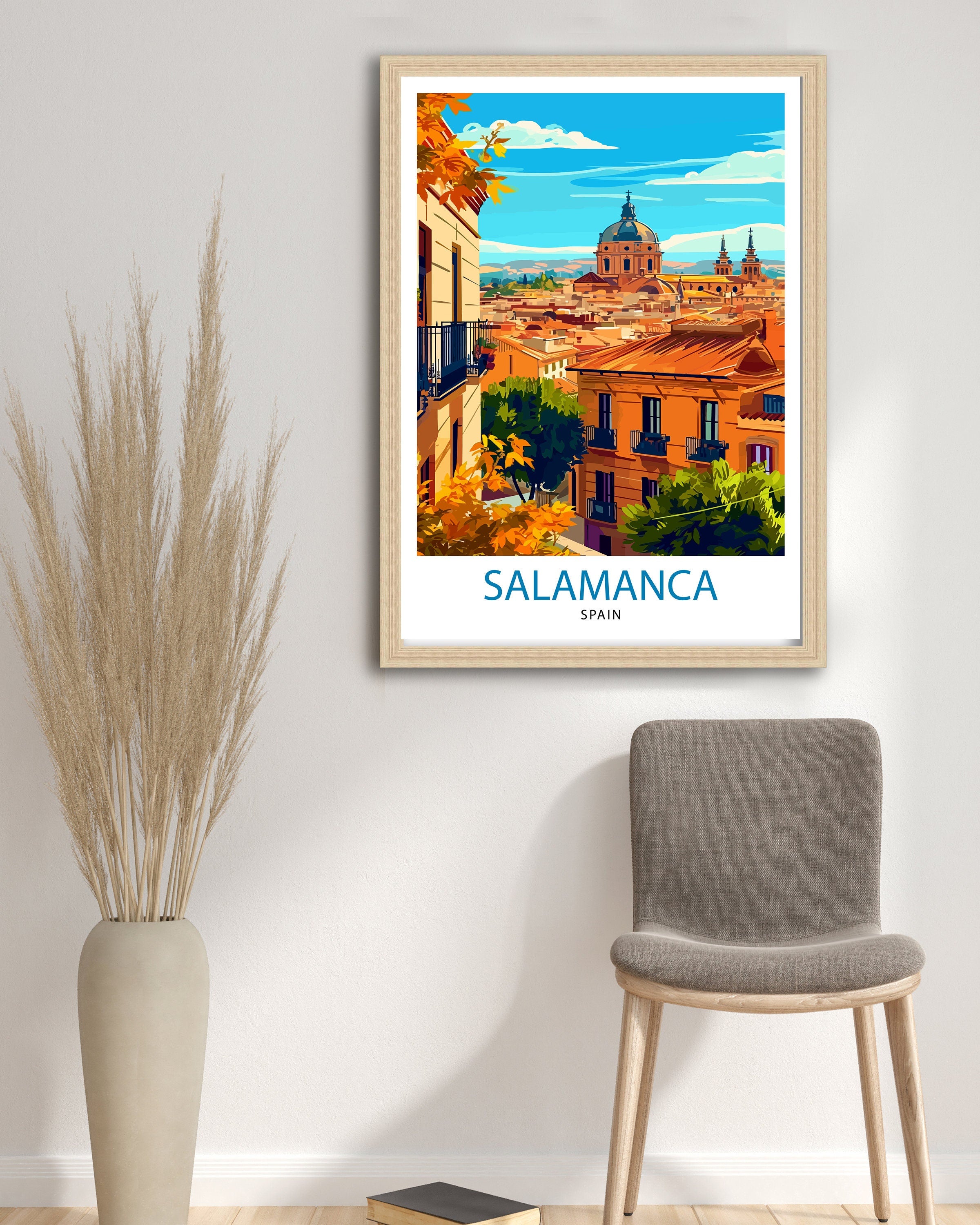Salamanca Spain Travel Print | Salamanca Wall Art | Salamanca Illustration | Spain Travel Poster | Salamanca Gift | Spain Home Decor