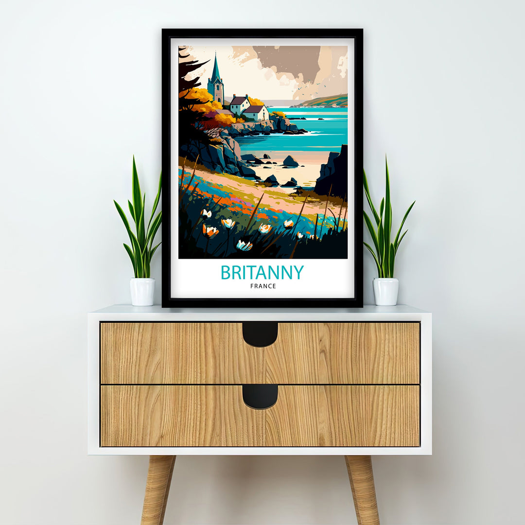 Brittany France Travel Poster,