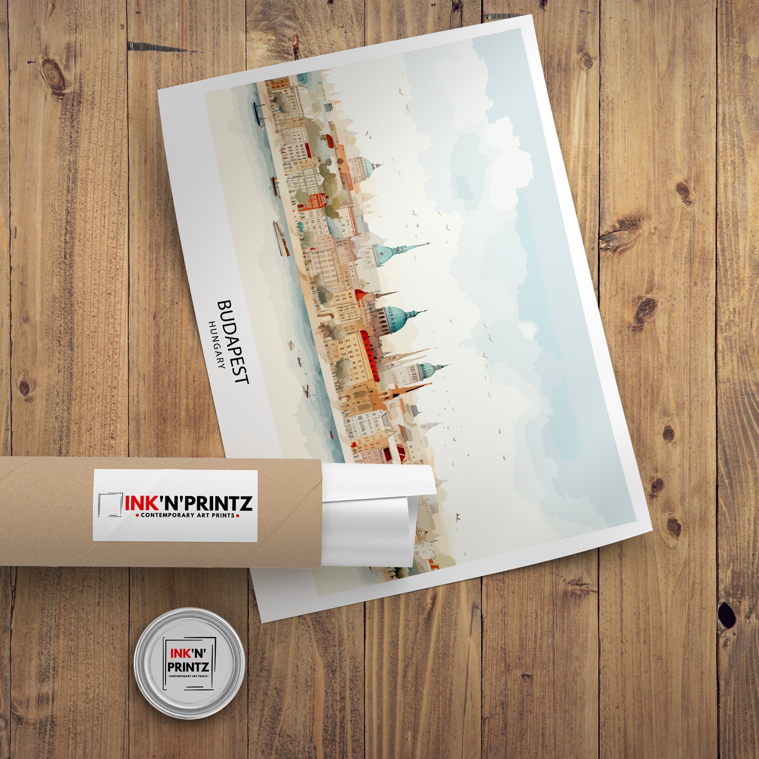 Budapest Print, Hungary Danube River Cityscape Art