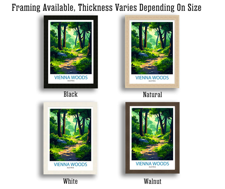 Vienna Woods Austria Poster Wienerwald Landscape Art Austrian Forest Poster Nature Reserve