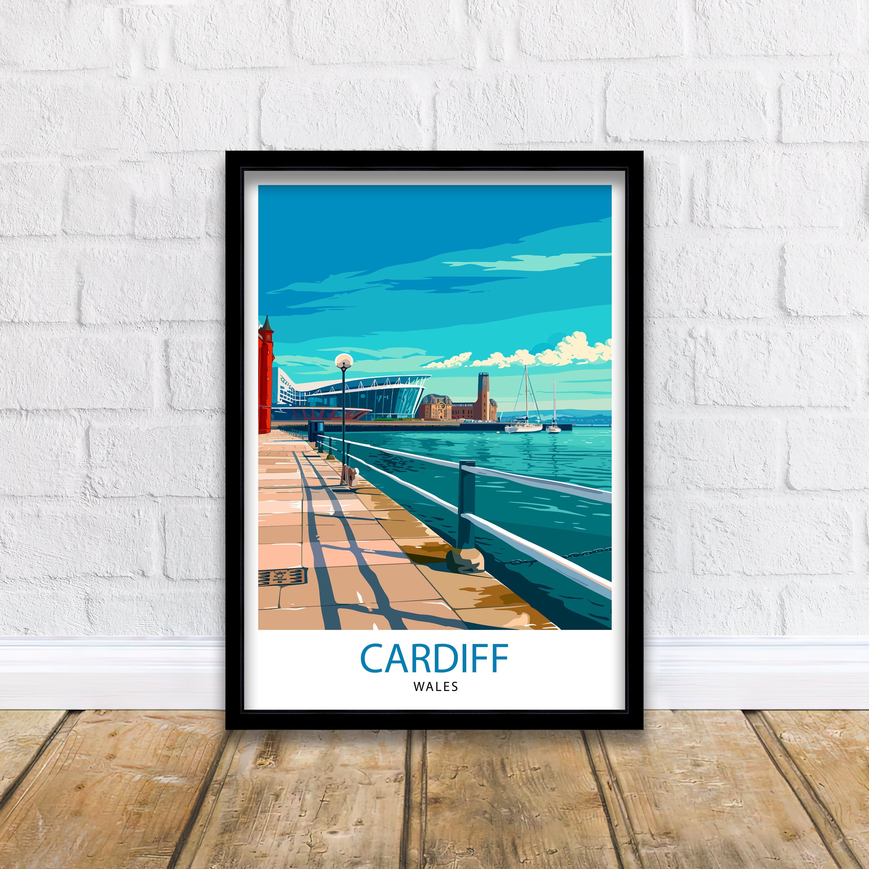Cardiff Travel Print | Cardiff Poster| Cardiff Wall Art| Travel Poster| Travel Print| Cardiff Castle| Cardiff Travel Print| Cardiff Art