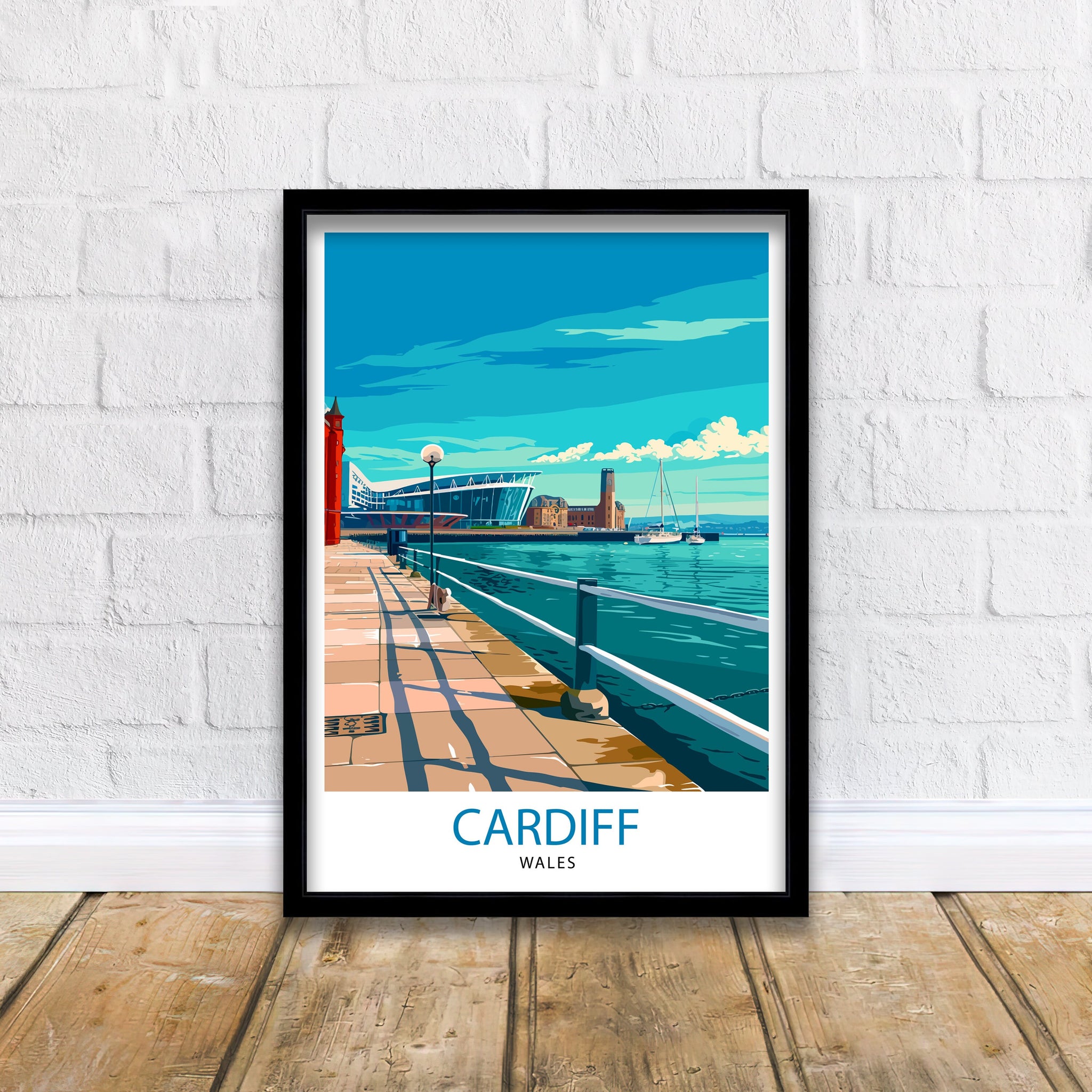 Cardiff Travel Print | Cardiff Poster| Cardiff Wall Art| Travel Poster| Travel Print| Cardiff Castle| Cardiff Travel Print| Cardiff Art