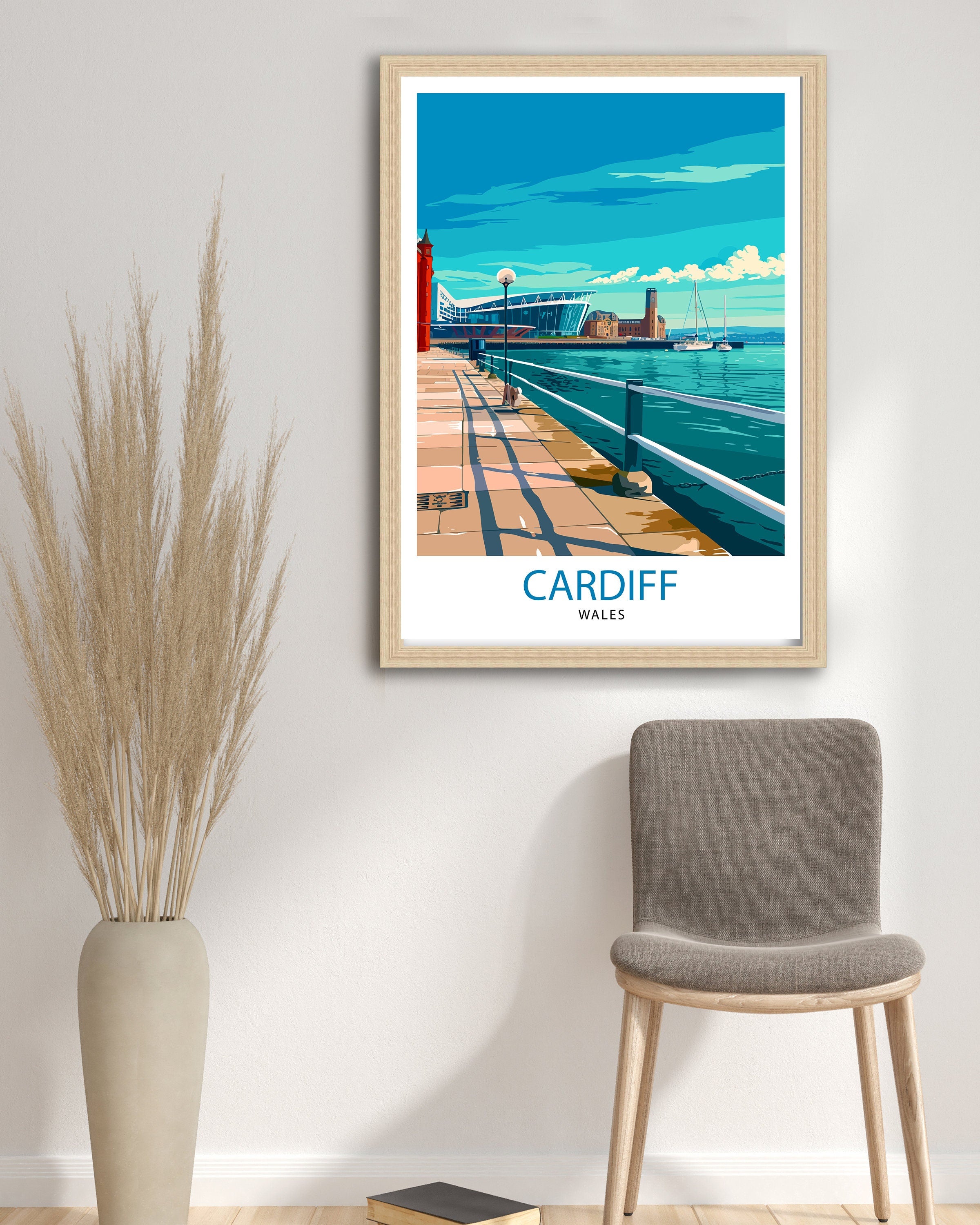 Cardiff Travel Print | Cardiff Poster| Cardiff Wall Art| Travel Poster| Travel Print| Cardiff Castle| Cardiff Travel Print| Cardiff Art