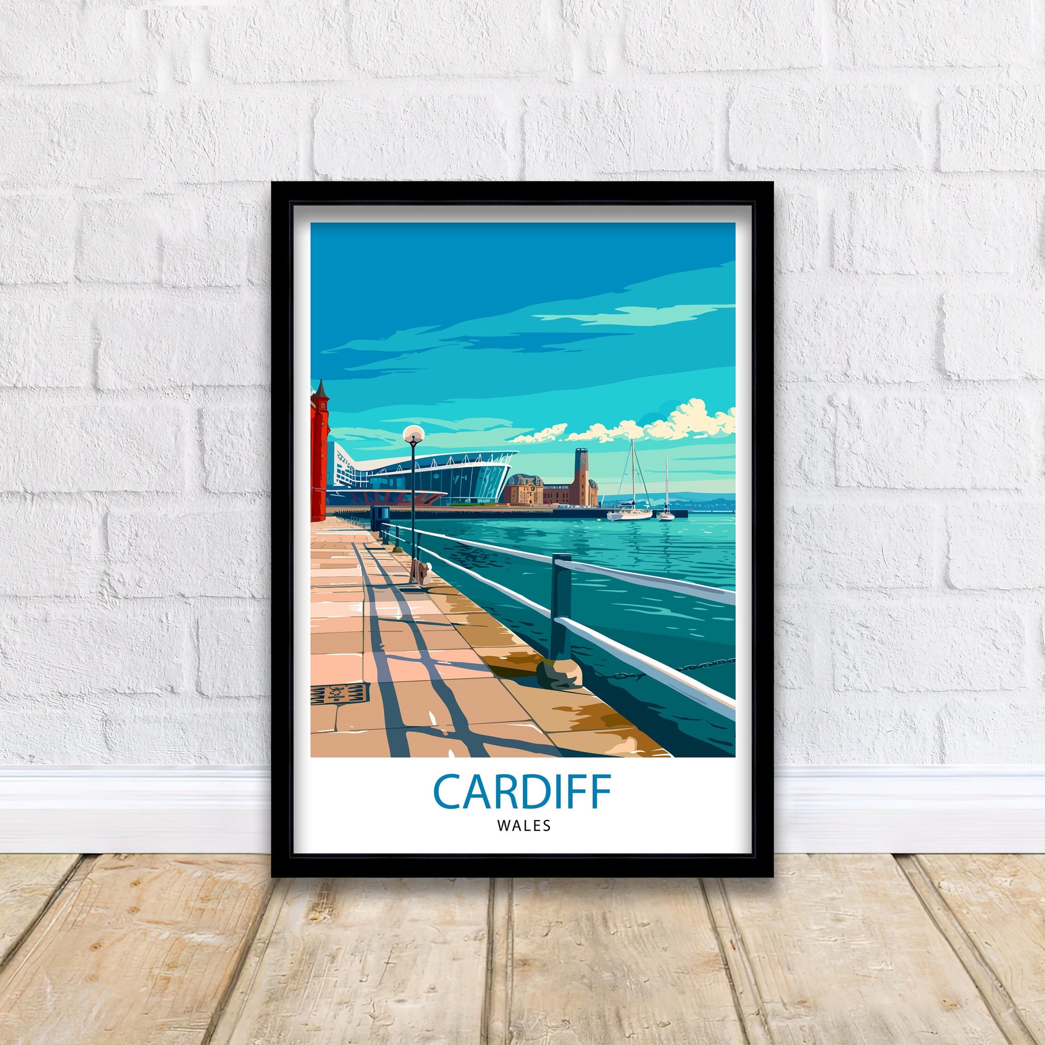Cardiff Travel Print | Cardiff Poster| Cardiff Wall Art| Travel Poster| Travel Print| Cardiff Castle| Cardiff Travel Print| Cardiff Art