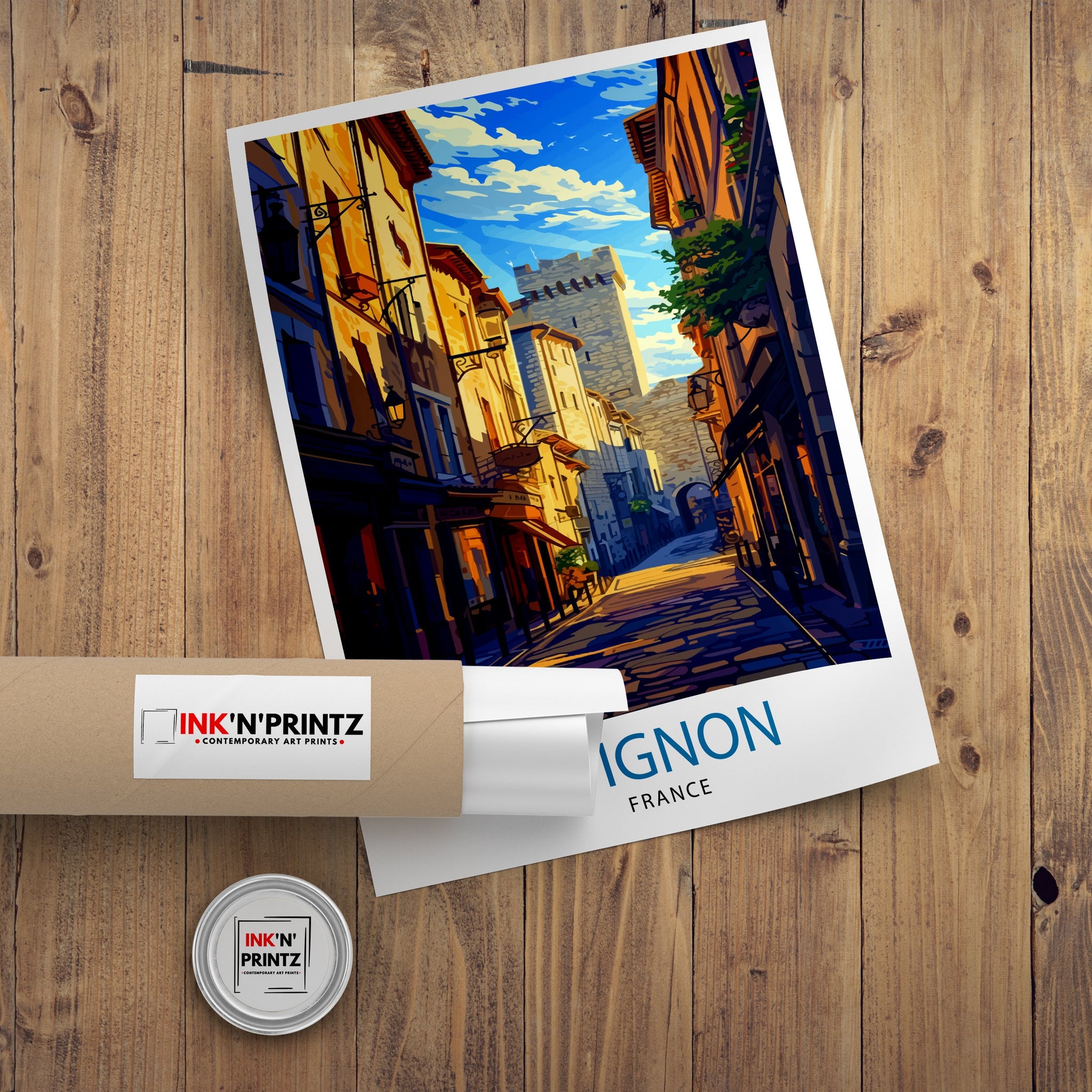 Avignon France Travel Print , Avignon Wall Decor, Avignon Home Living Decor, Avignon France Illustration, Travel Poster Gift for Avignon