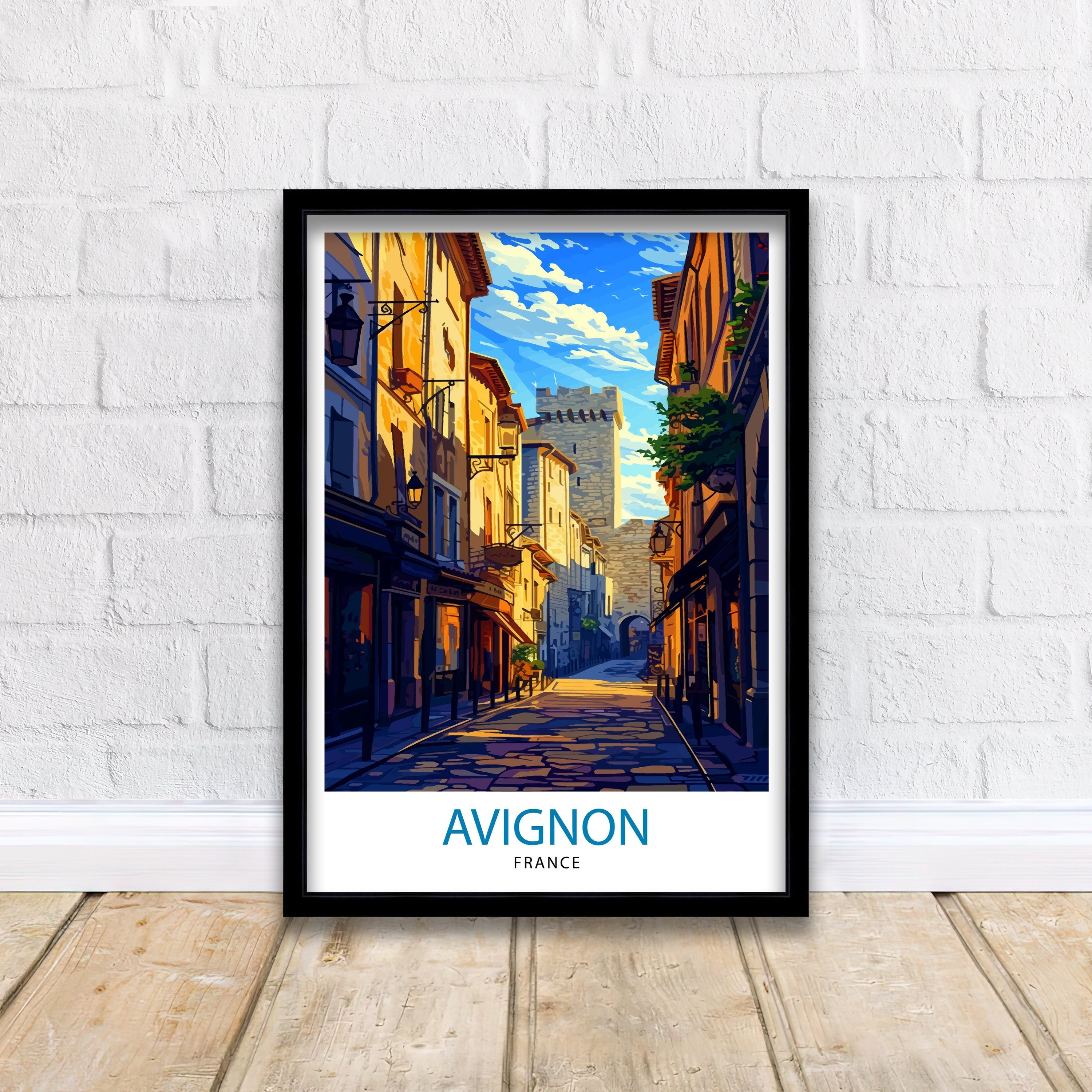 Avignon France Travel Print , Avignon Wall Decor, Avignon Home Living Decor, Avignon France Illustration, Travel Poster Gift for Avignon