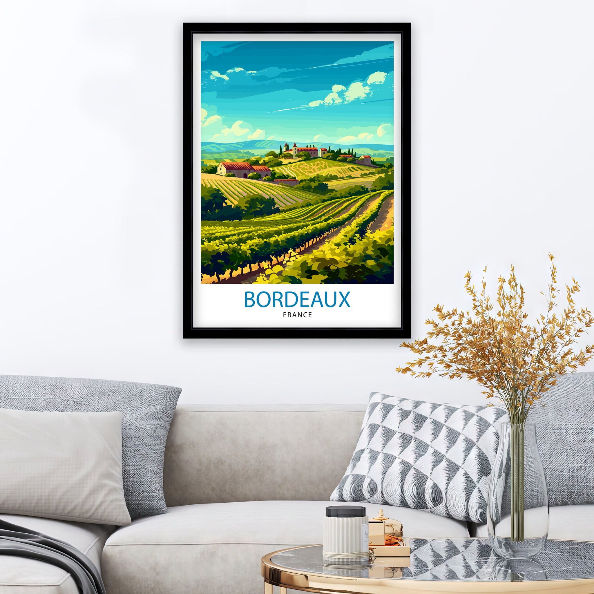 Bordeaux France Travel Print Bordeaux Wall Decor Bordeaux Poster France Travel Prints Bordeaux Art Print Bordeaux Illustration Bordeaux