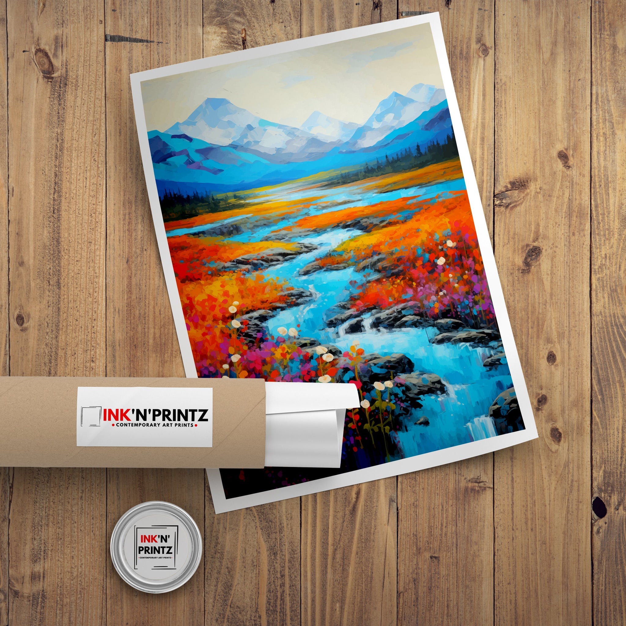 Denali National Park Alaska Travel Print Denali Wall Decor Denali Poster Alaska Travel Prints Denali Art Print Denali Illustration