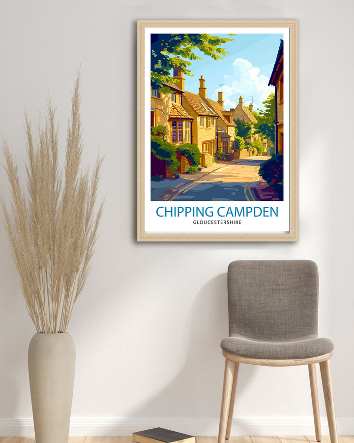 Chipping Campden England Travel Poster Cotswolds