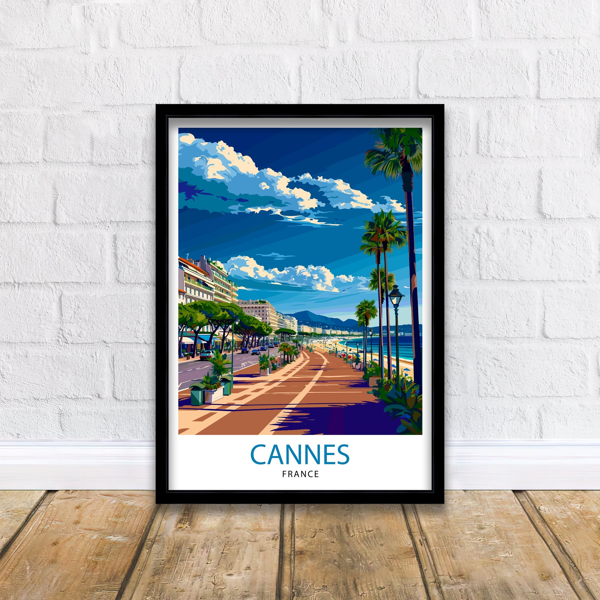 Cannes France Travel Print Cannes Wall Decor Cannes Poster French Riviera Travel Prints Cannes Art Print Cannes Illustration