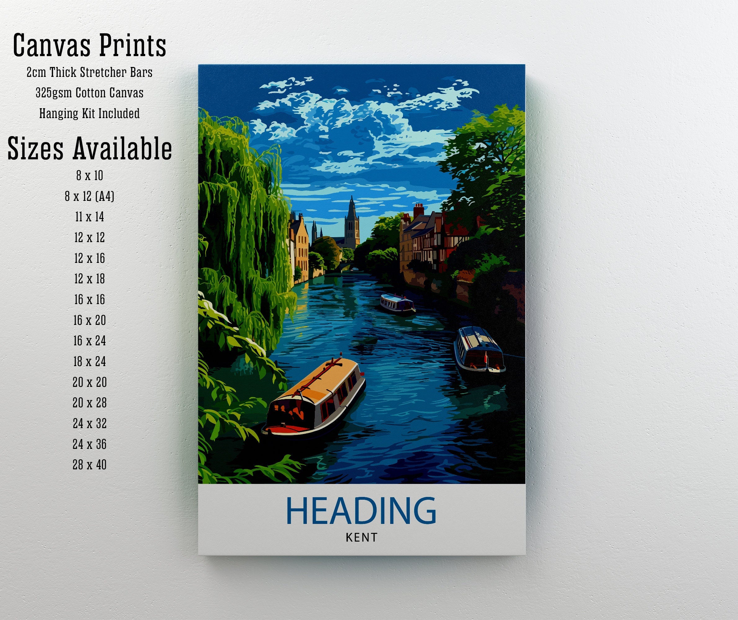 Canterbury Kent Travel Print Canterbury Wall Decor Canterbury Home Living Decor Canterbury Kent Illustration Travel Poster Gift