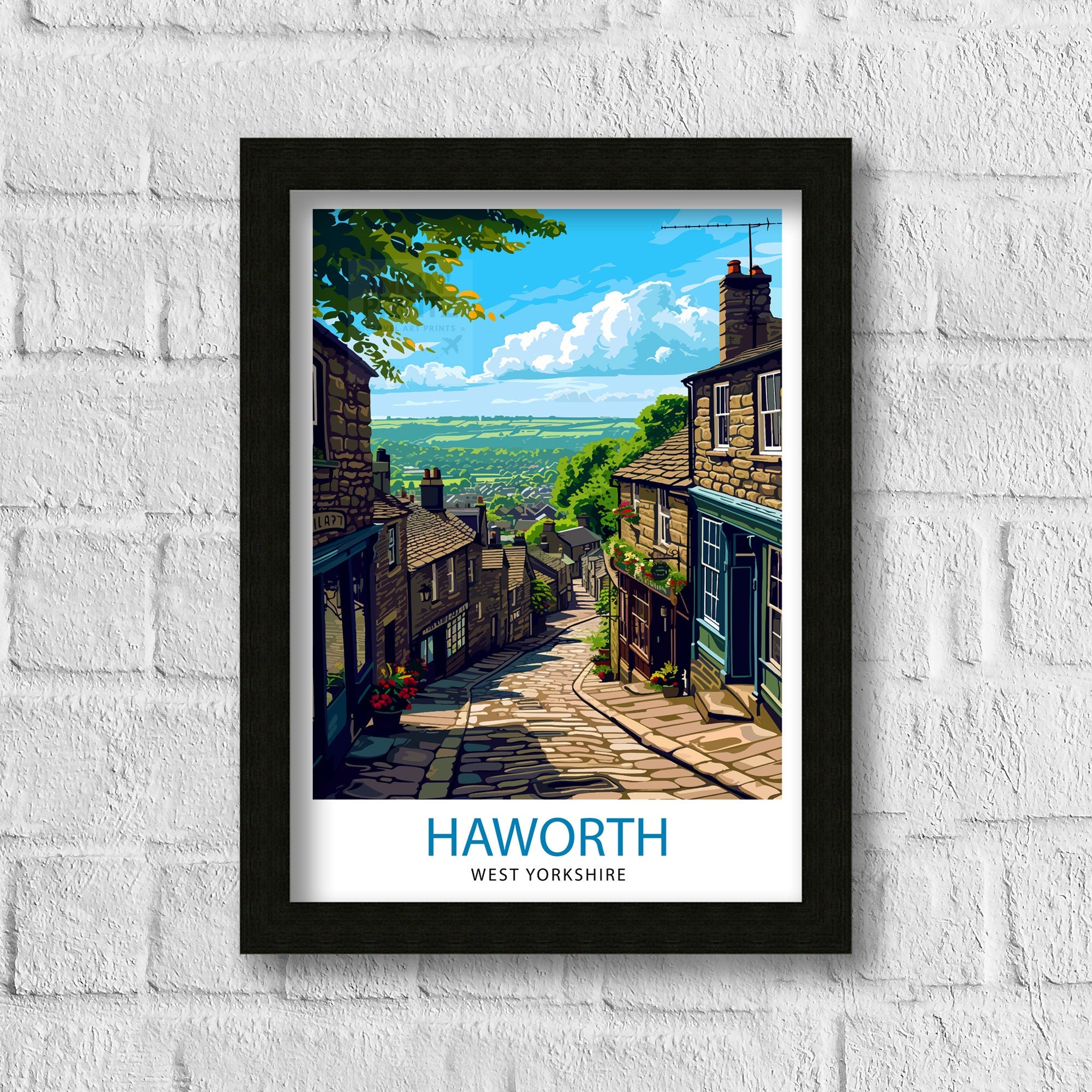 Haworth Yorkshire Travel Print Haworth Wall Art Haworth Home Decor Haworth Illustration Yorkshire Travel Poster Gift For Haworth, England
