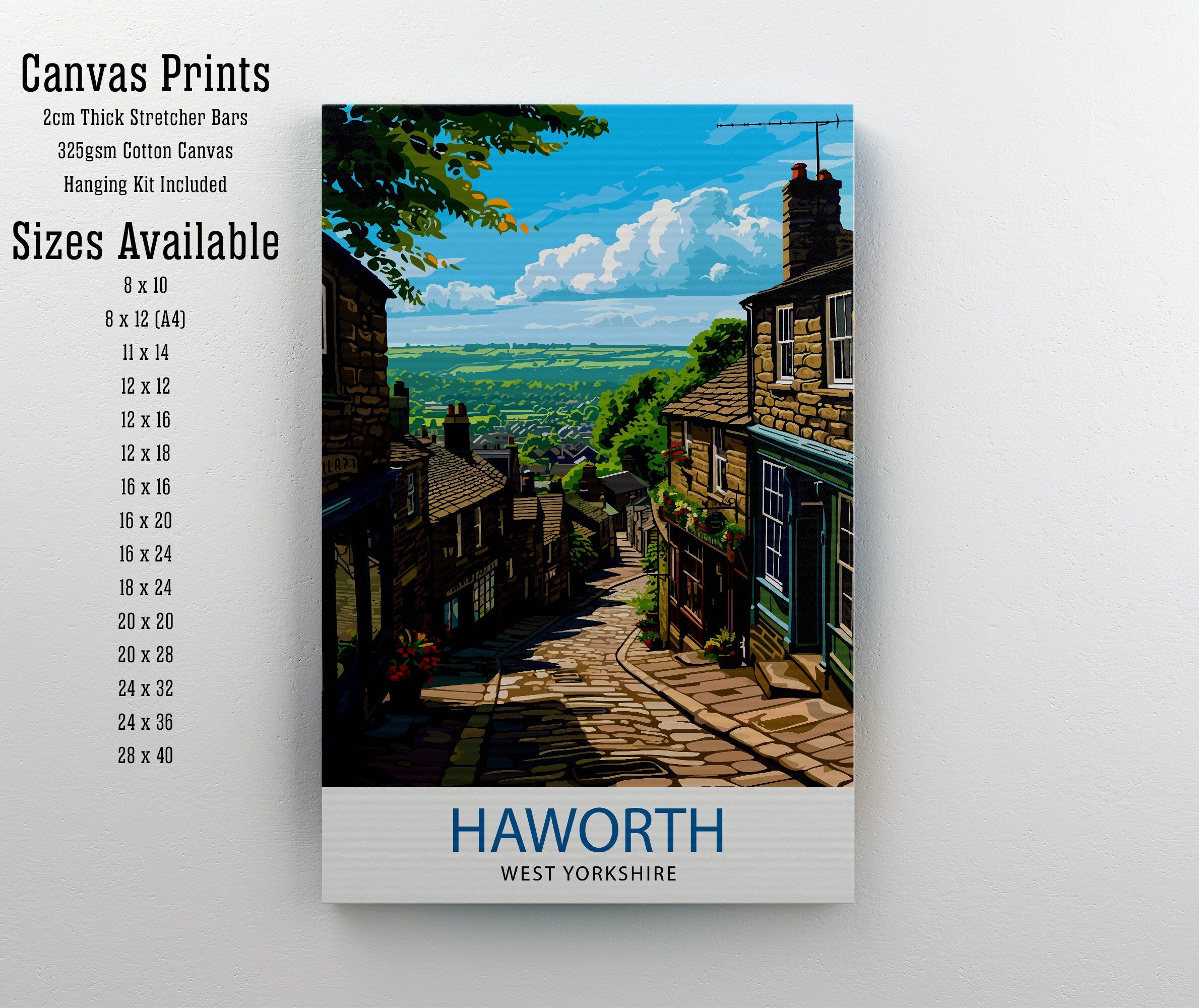Haworth Yorkshire Travel Print Haworth Wall Art Haworth Home Decor Haworth Illustration Yorkshire Travel Poster Gift For Haworth, England