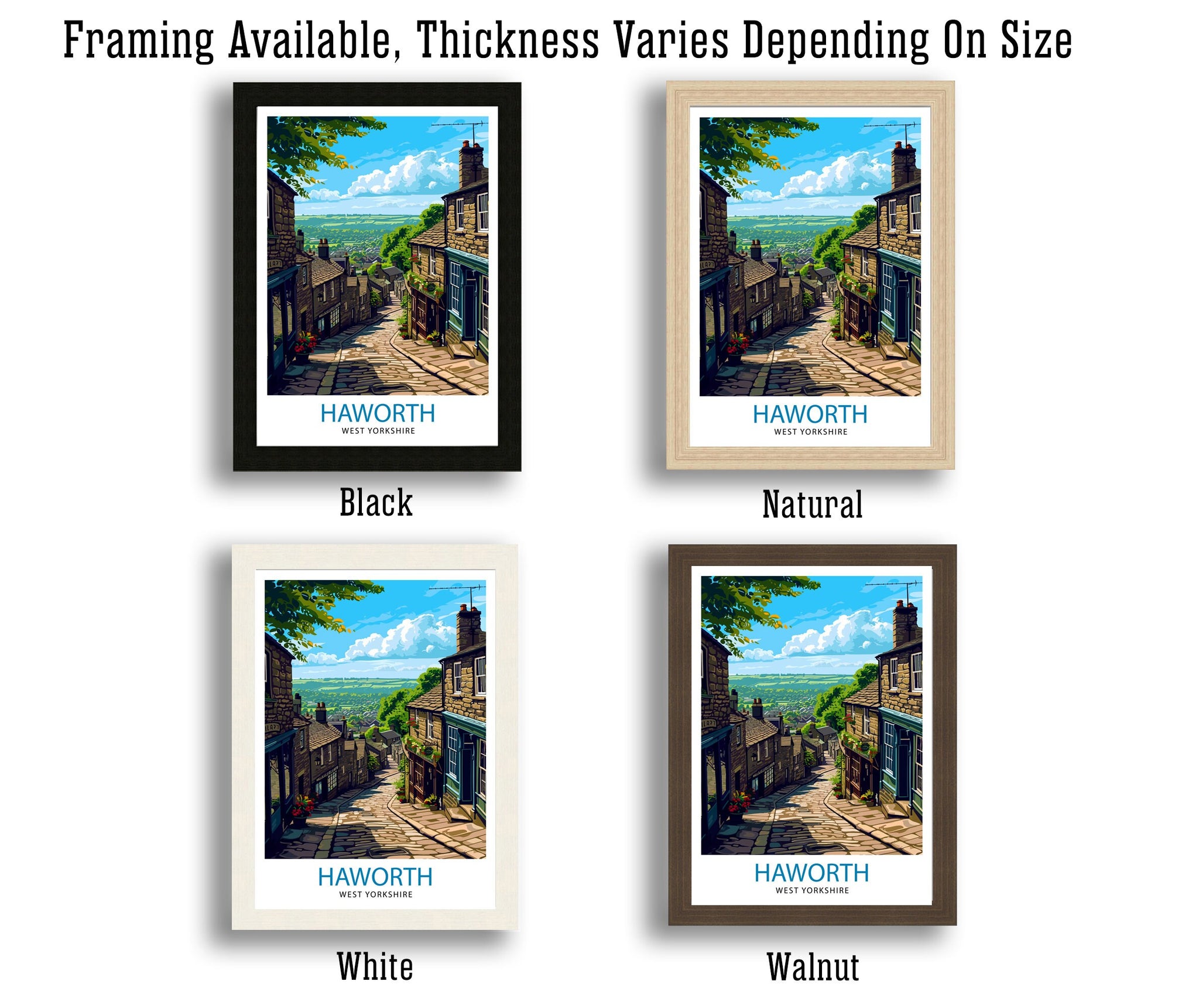 Haworth Yorkshire Travel Print Haworth Wall Art Haworth Home Decor Haworth Illustration Yorkshire Travel Poster Gift For Haworth, England