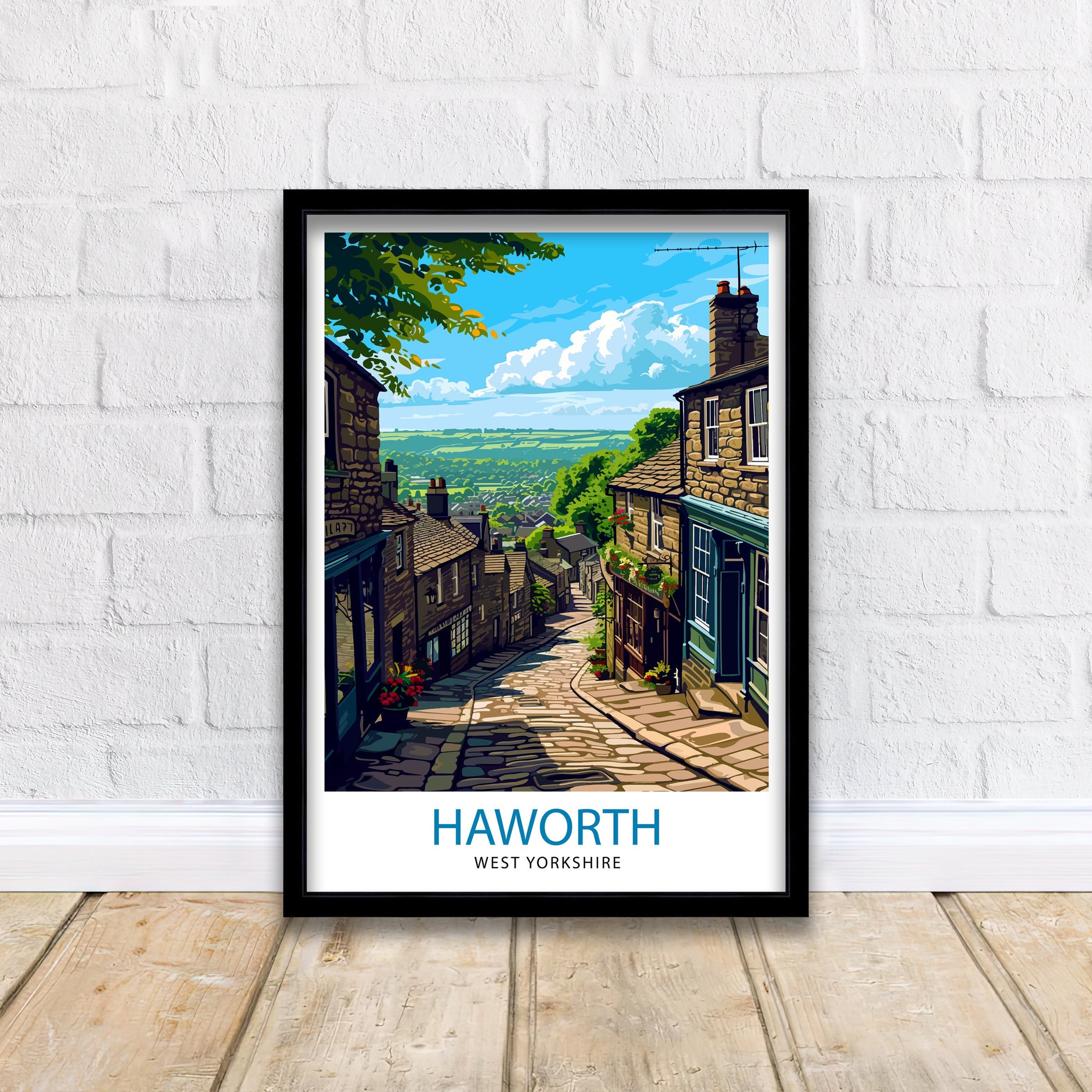 Haworth Yorkshire Travel Print Haworth Wall Art Haworth Home Decor Haworth Illustration Yorkshire Travel Poster Gift For Haworth, England