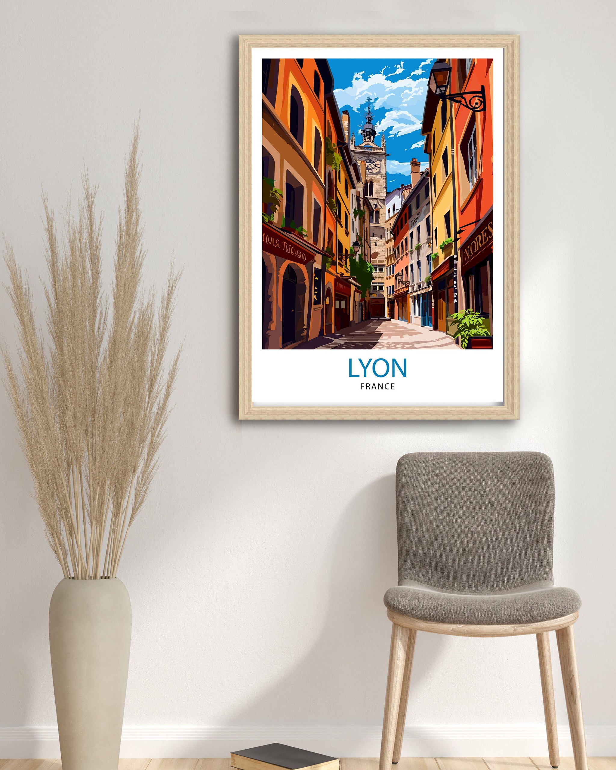 Lyon France Travel Print Lyon Wall Decor Lyon Poster France Travel Prints Lyon Art Print Lyon Illustration Lyon Wall Art - France Print