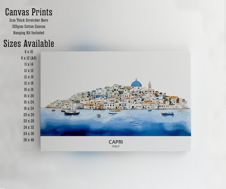 Capri Italy Travel Poster, Capri