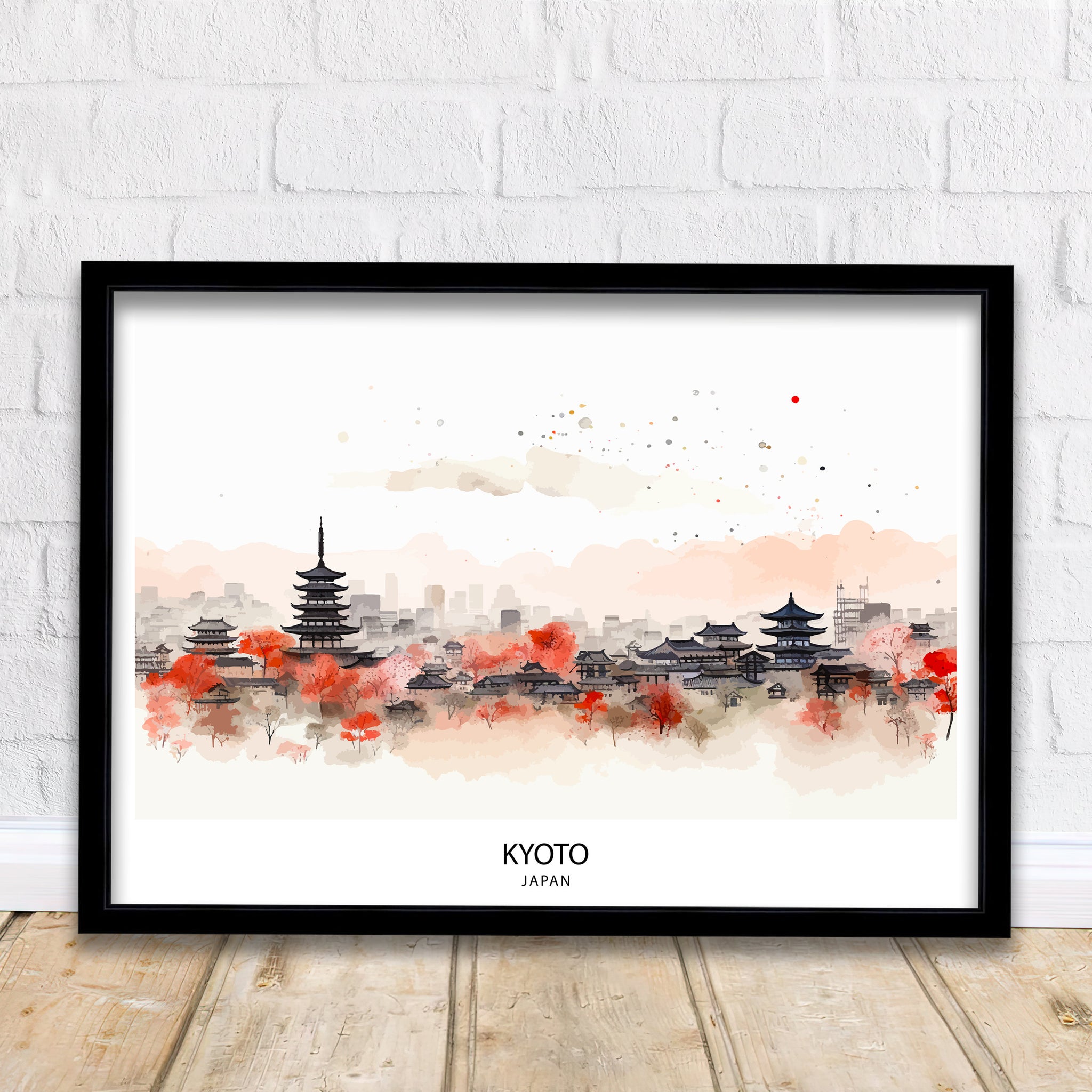Kyoto Japan Travel Print Japan Wall Decor Kyoto Poster Japan Travel Prints Kyoto Art Print Kyoto Japan Illustration Kyoto Wall Art Japan