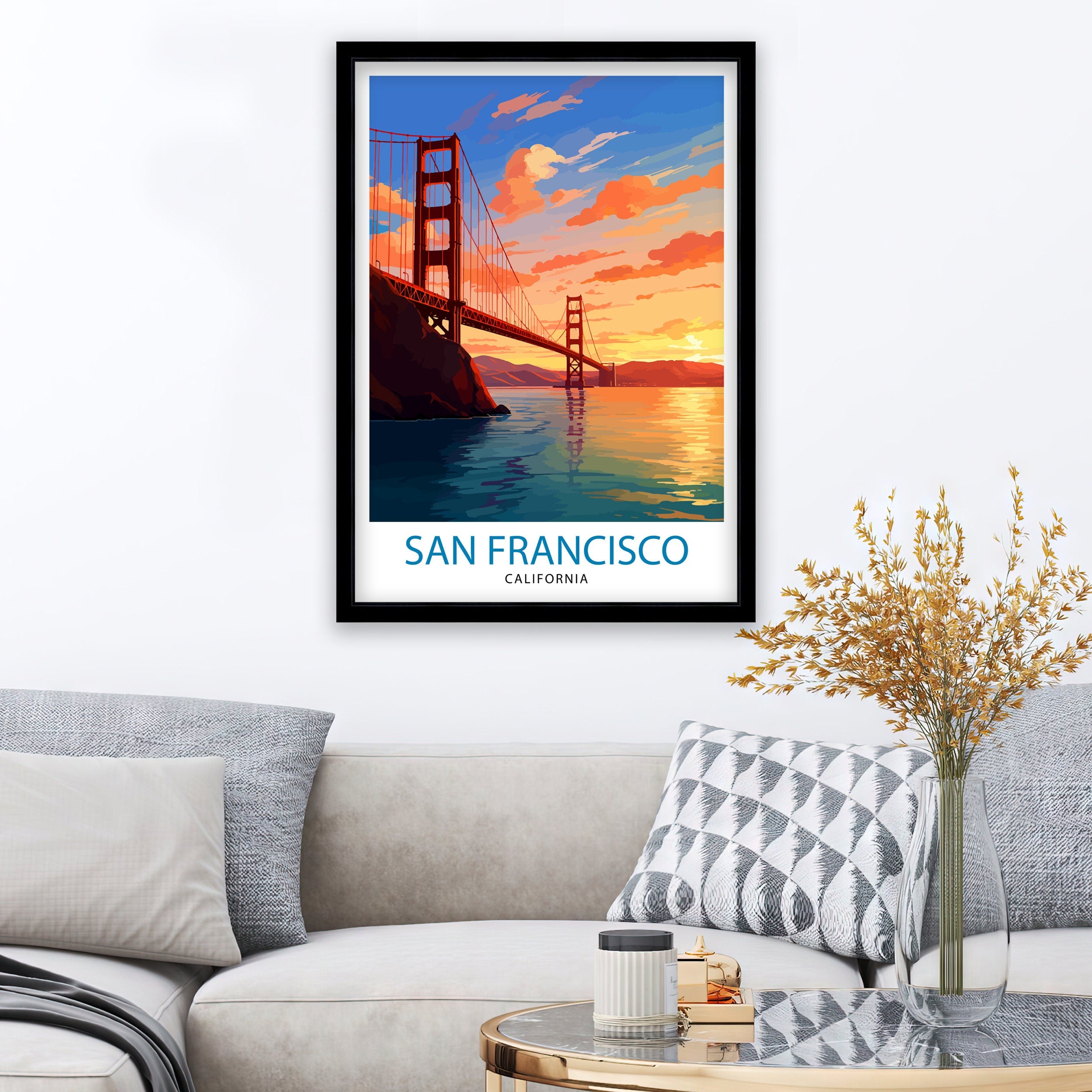San Francisco Travel Print| San Francisco Wall Art San Francisco Home Decor San Francisco Illustration San Francisco Poster San Francisco
