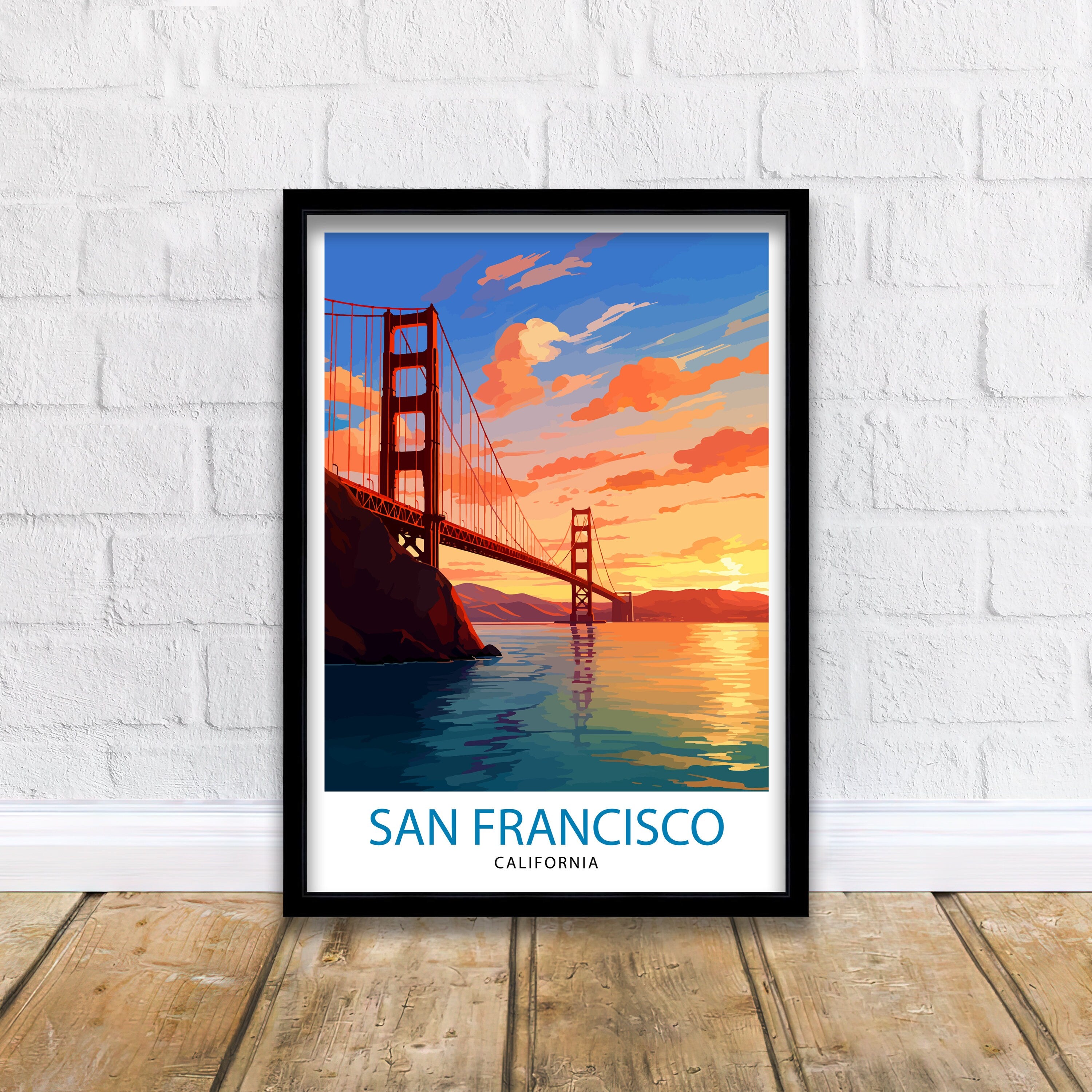 San Francisco Travel Print| San Francisco Wall Art San Francisco Home Decor San Francisco Illustration San Francisco Poster San Francisco