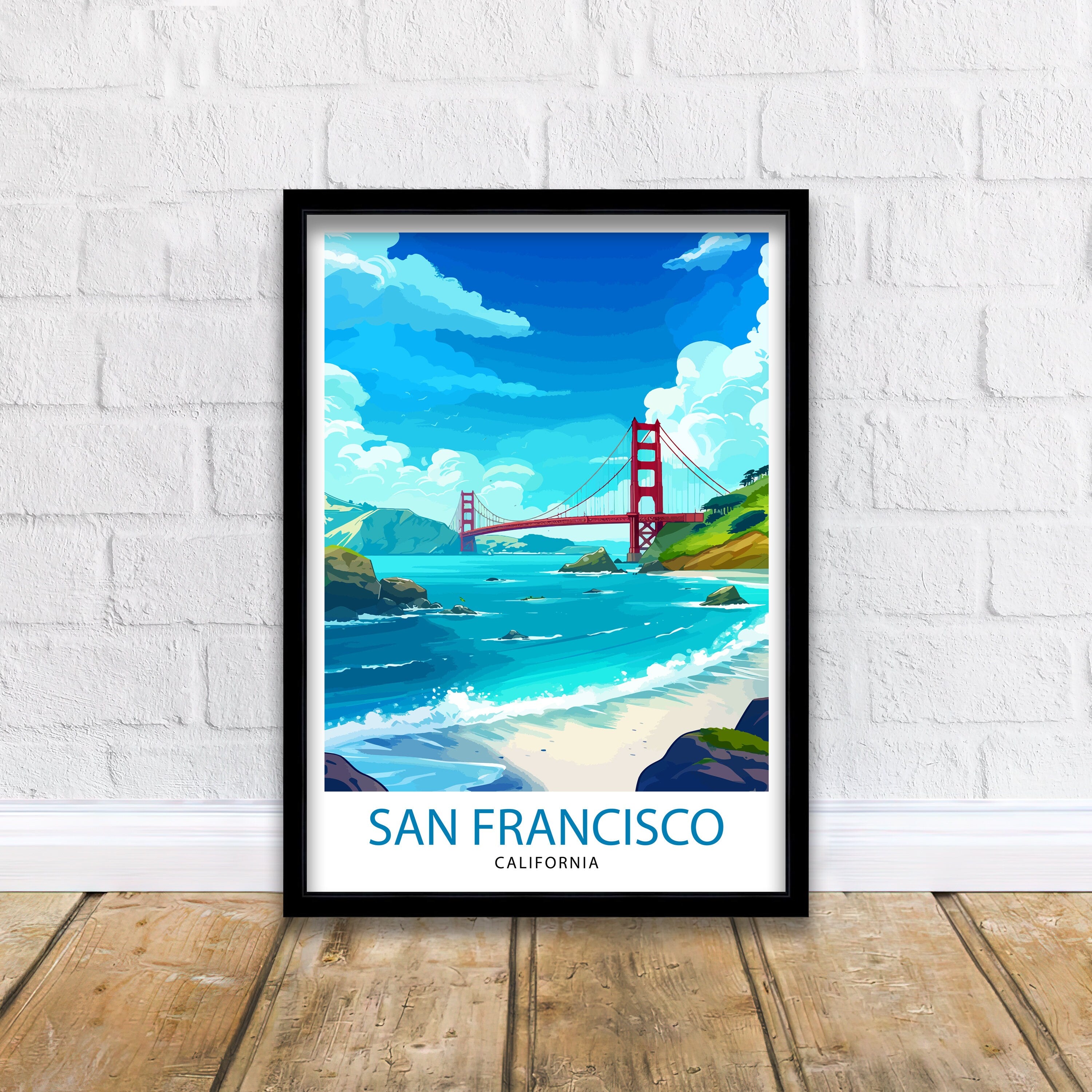 San Francisco Travel Print| San Francisco Wall Art San Francisco Home Decor San Francisco Illustration San Francisco Poster San Francisco