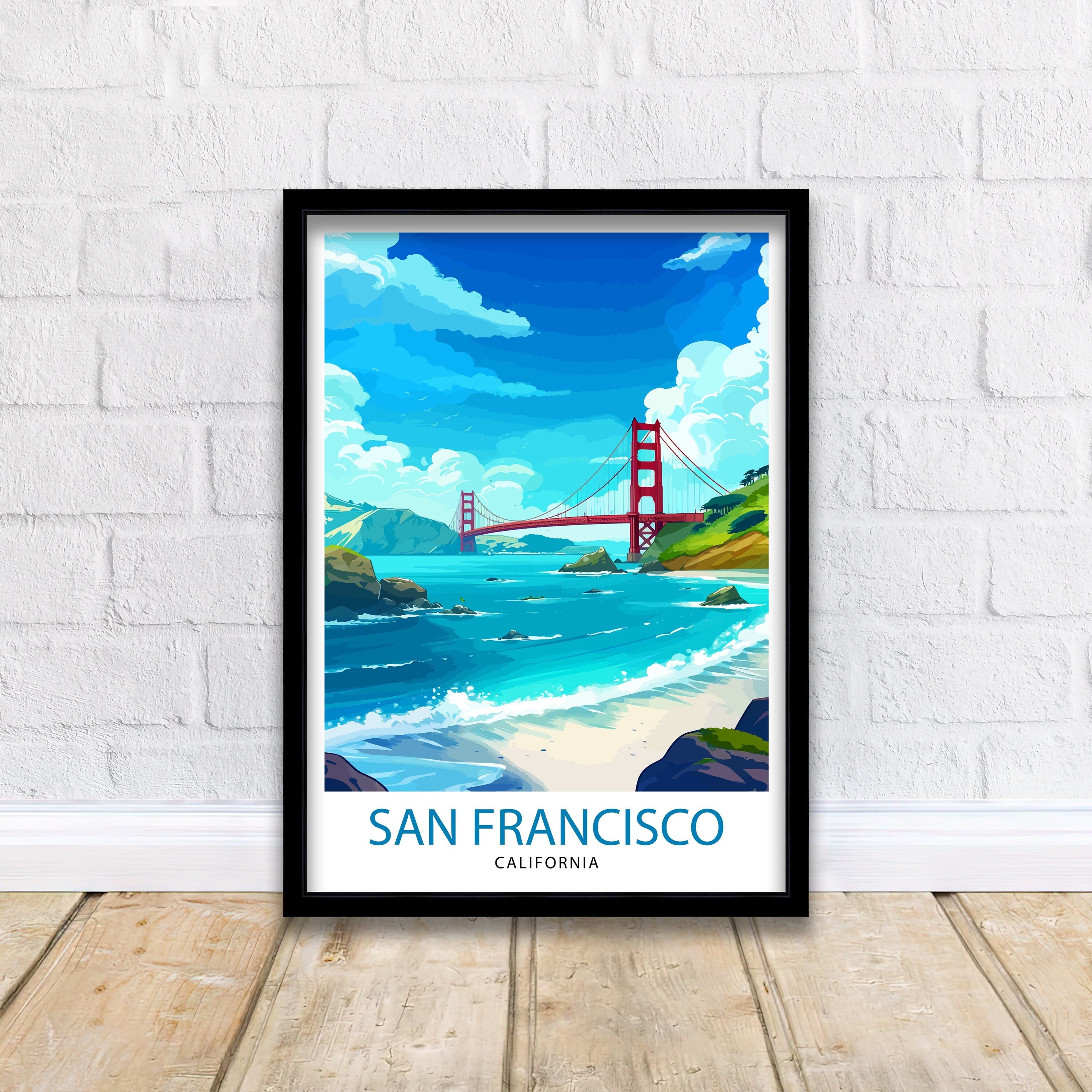 San Francisco Travel Print| San Francisco Wall Art San Francisco Home Decor San Francisco Illustration San Francisco Poster San Francisco