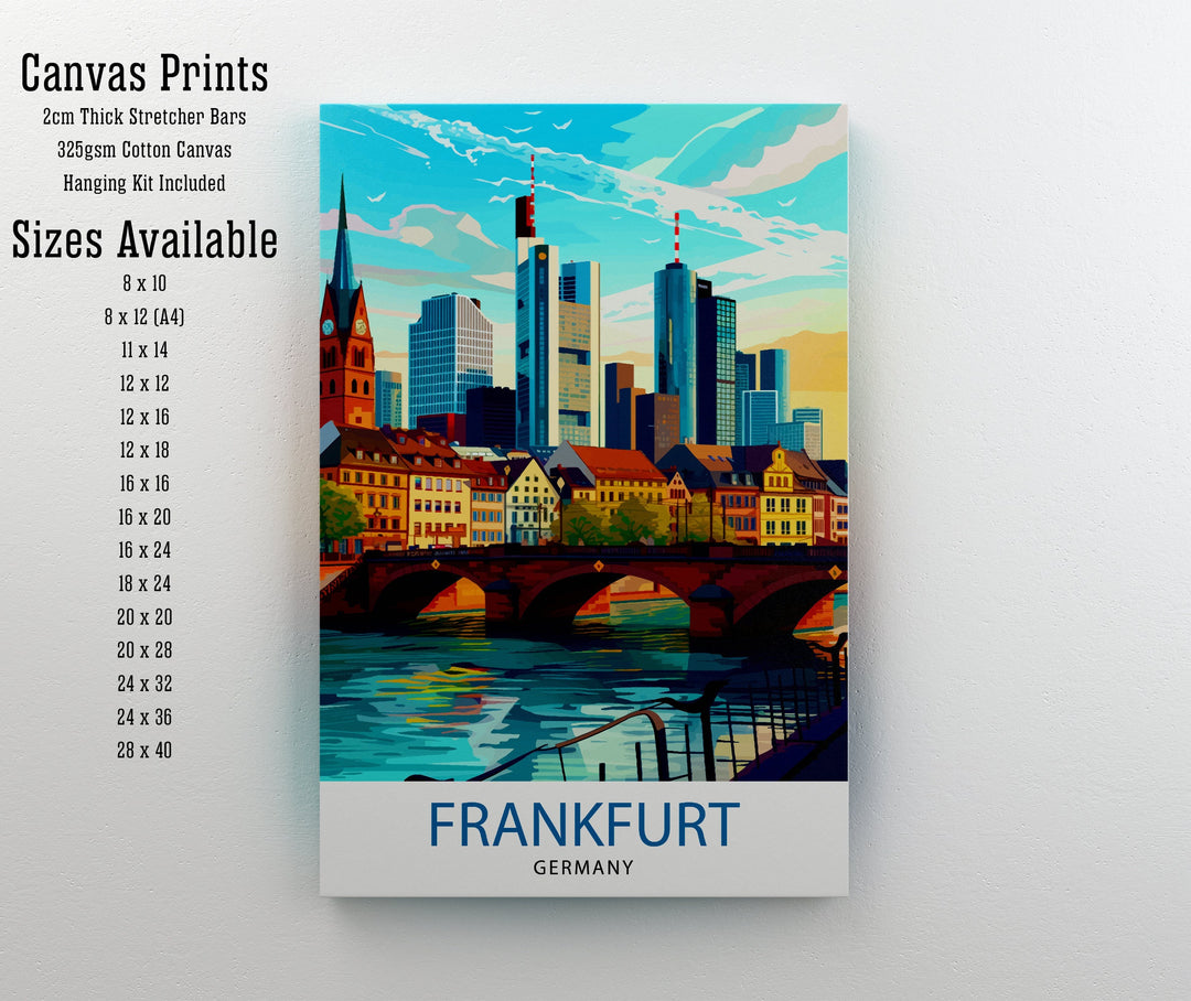 Frankfurt Germany Travel Poster Frankfurt