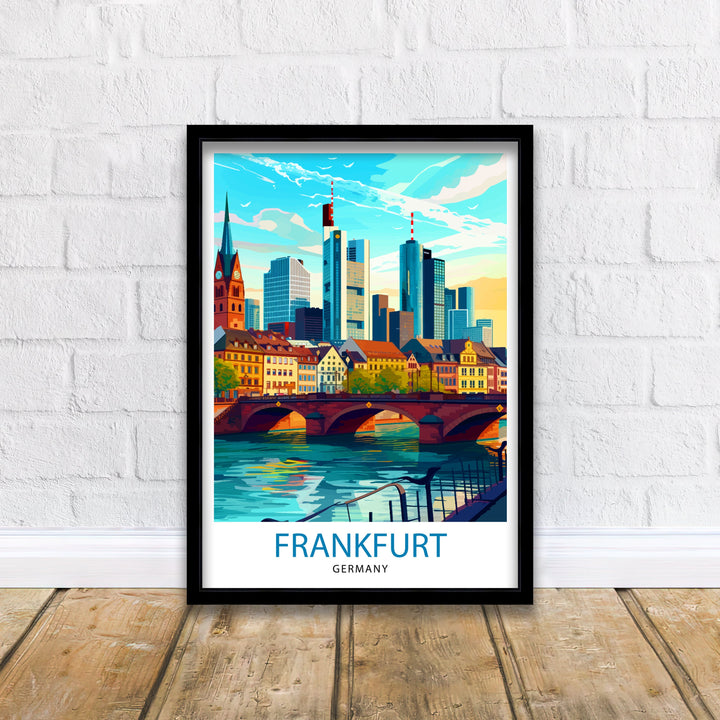 Frankfurt Germany Travel Poster Frankfurt