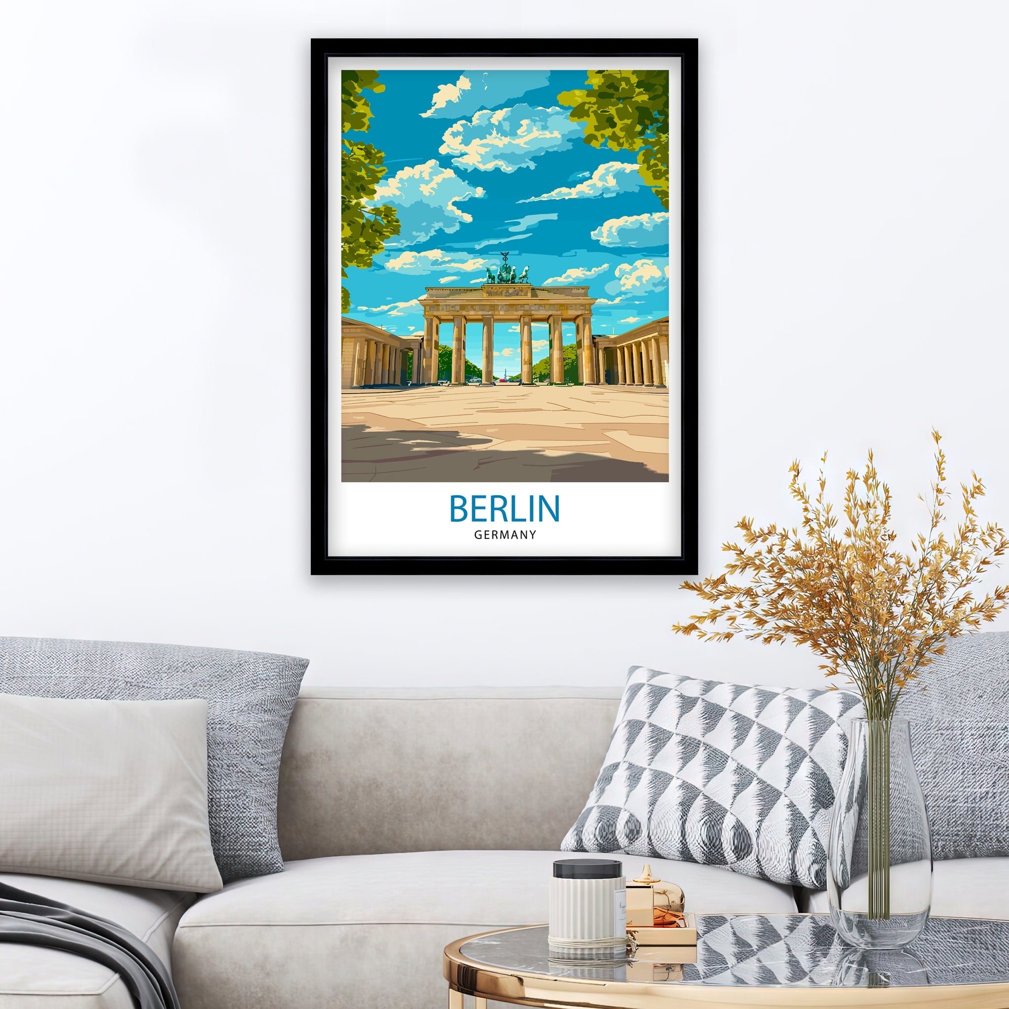 Berlin Germany Travel Print Berlin Wall Decor Germany Travel Poster Berlin Illustration Berlin Wall Art Berlin Gift Germany Home Decor