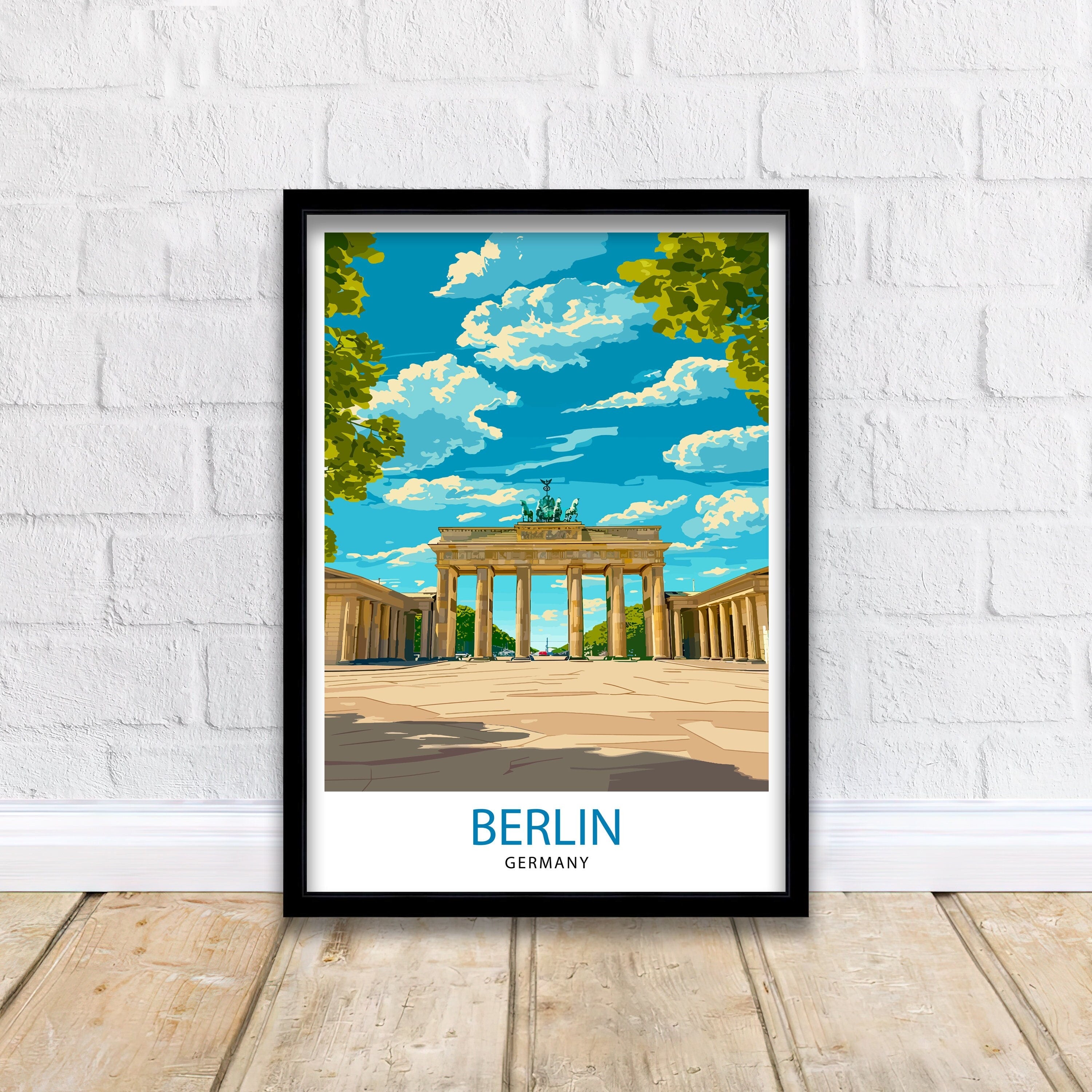 Berlin Germany Travel Print Berlin Wall Decor Germany Travel Poster Berlin Illustration Berlin Wall Art Berlin Gift Germany Home Decor