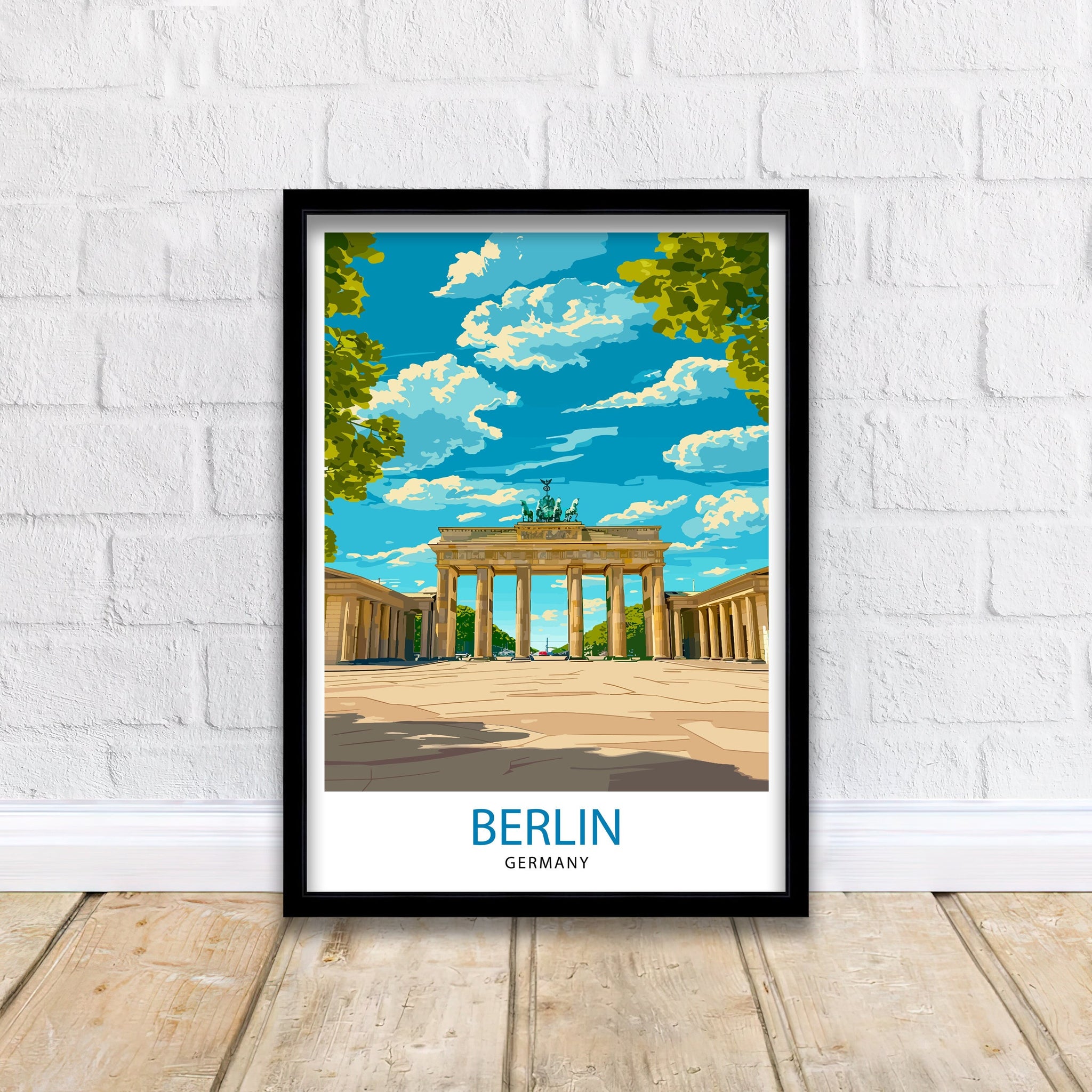 Berlin Germany Travel Print Berlin Wall Decor Germany Travel Poster Berlin Illustration Berlin Wall Art Berlin Gift Germany Home Decor