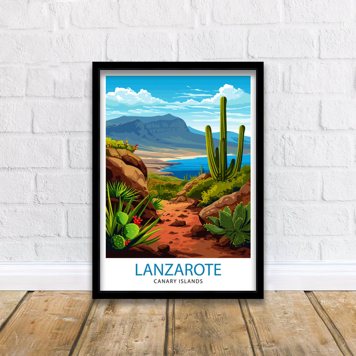 Lanzarote Travel Poster Lanzarote Wall Art Lanzarote Poster Spain Travel Posters Lanzarote Art Poster Lanzarote Illustration Lanzarote Wall